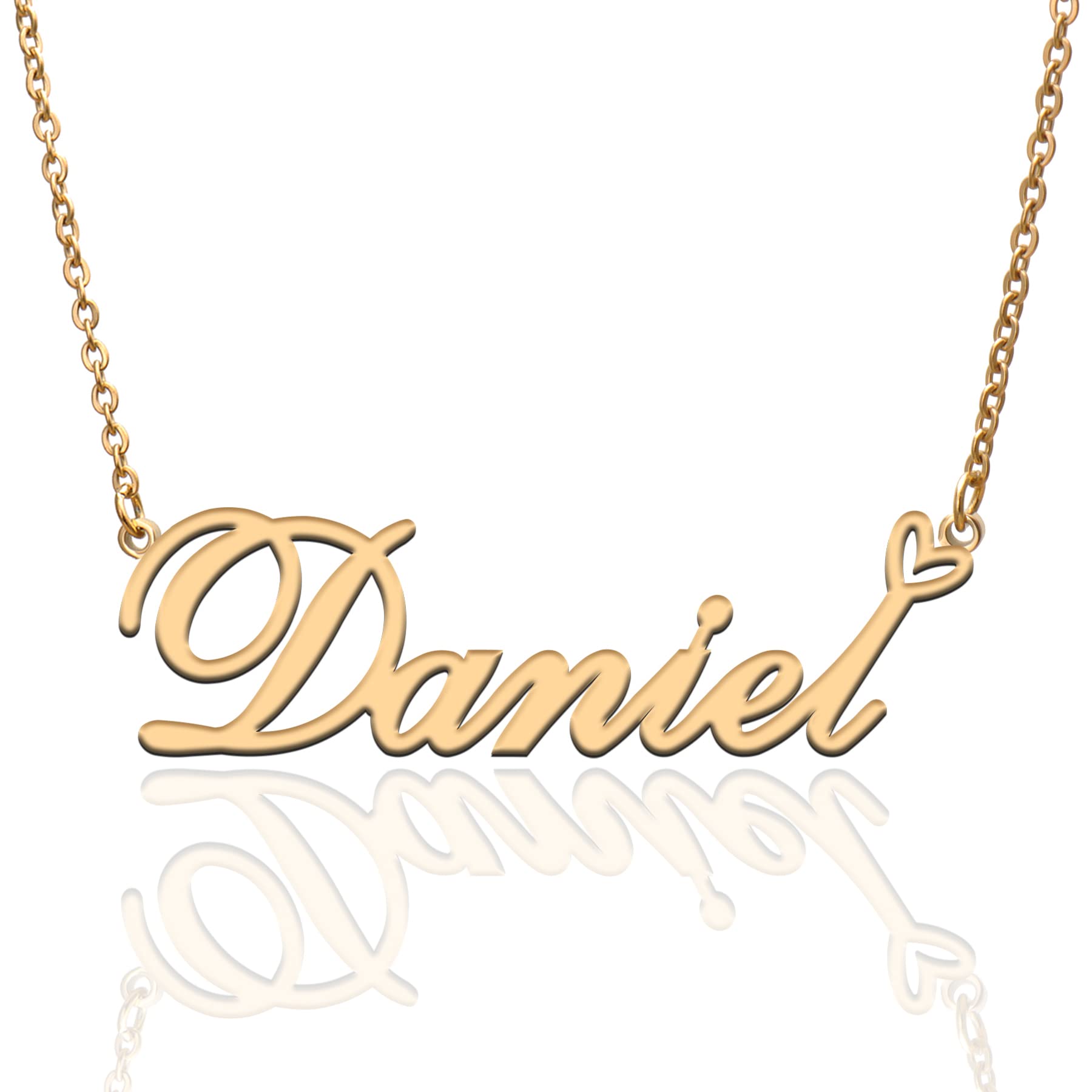 Personalized Name Necklace for Women - Custom Heart Pendant with Gold Plating | Unique Gift for Girlfriend, Mother, Daughter & Friends | Perfect for Christmas, Birthday & Special Occasions | Elegant Fashion Jewelry for Everyday Wear & Date Nights