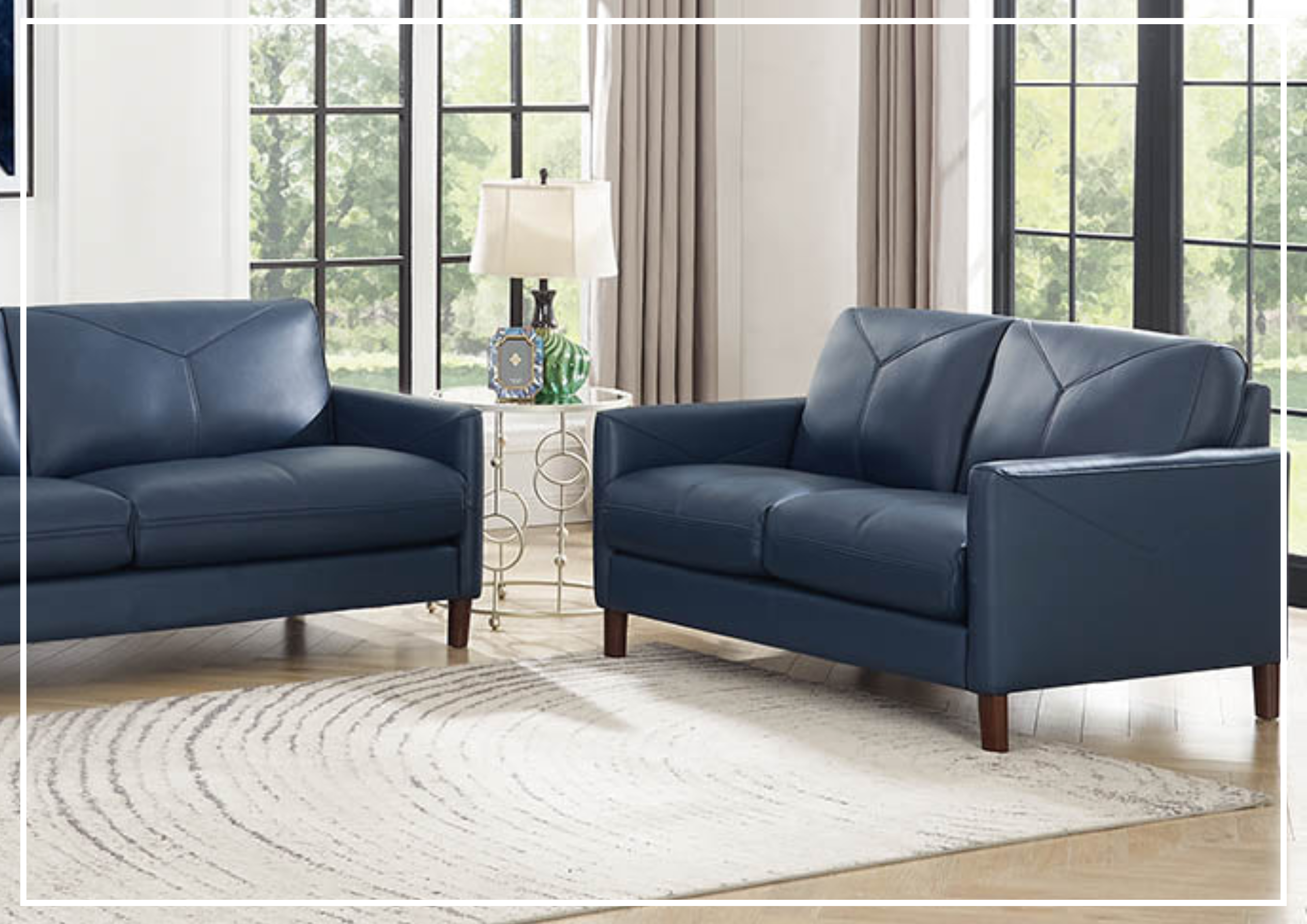 Hydeline Yorkdale Genuine Leather Loveseat Sofa - 2-Seater Recliner Couch for Living Room, Home Theater & Office - Comfortable & Stylish Furniture for Small Spaces