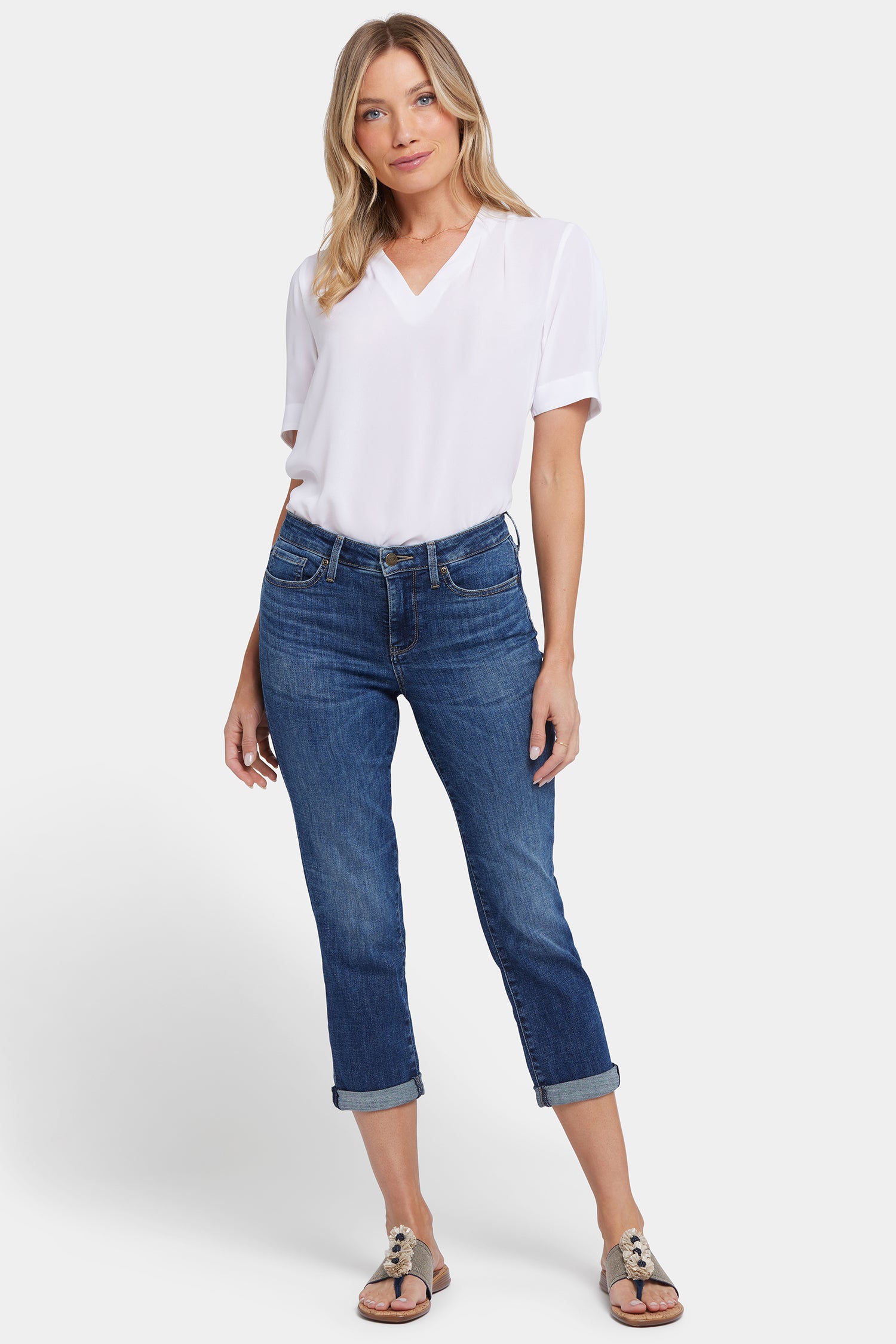 Chloe Skinny Capri Jeans for Women - High Waisted Stretch Denim Pants | Perfect for Casual Wear, Beach Outings & Summer Fashion | Asturia Shore Collection