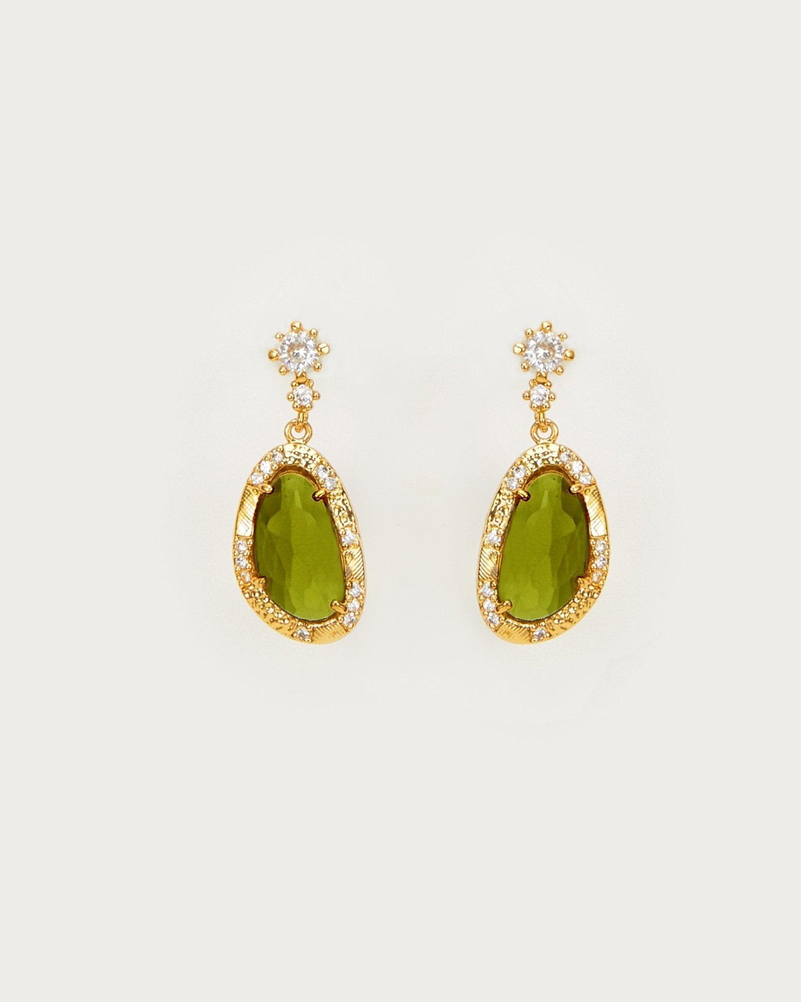 Verdant Dreams Earrings - Elegant Green Leaf Dangle Earrings for Women | Perfect for Boho, Party & Everyday Wear