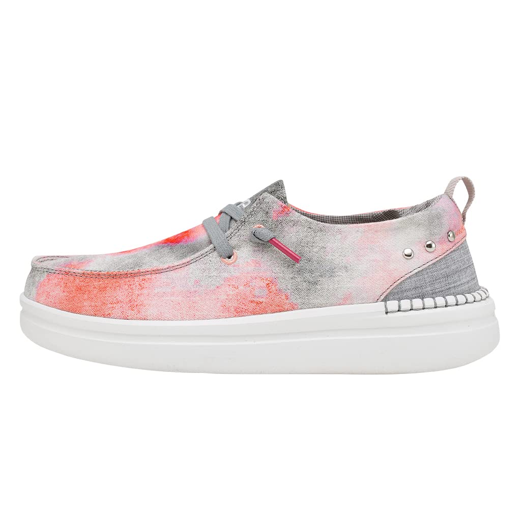 Hey Dude Women's Wendy Rise Peacock Casual Shoes - Comfortable Lightweight Lace-Up Loafers for Women | Perfect for Walking, Travel & Everyday Wear