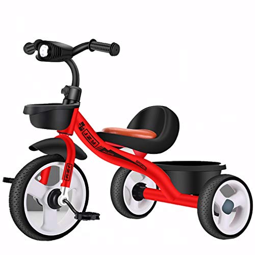 **Red Kids Tricycle for Ages 1-6 Years - Adjustable Toddler Bike for Indoor & Outdoor Play - Perfect for Backyard, Park, and Sidewalk Rides**