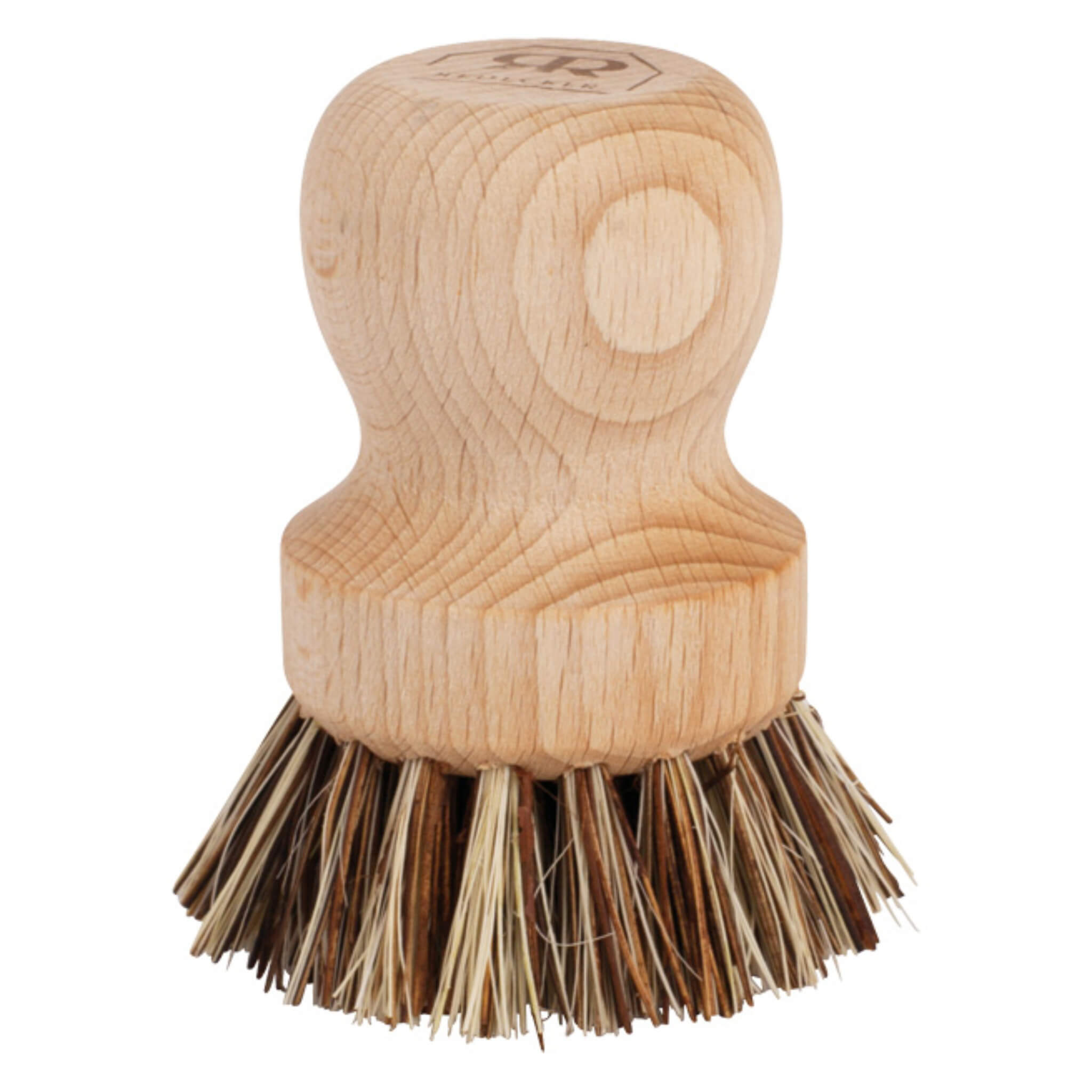 Premium Pot Brush with Wooden Handle - Heavy Duty Scrubber for Pots, Pans & Cookware - Ideal for Kitchen Cleaning, Camping & Outdoor Cooking