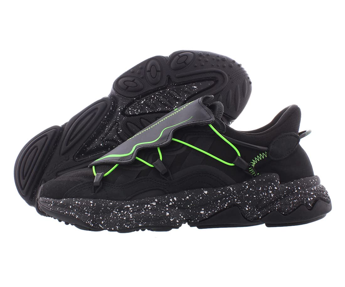 Adidas Men's Ozweego Lace-Up Sneakers - Black Casual Running Shoes Size 9 D for Gym, Walking & Everyday Wear