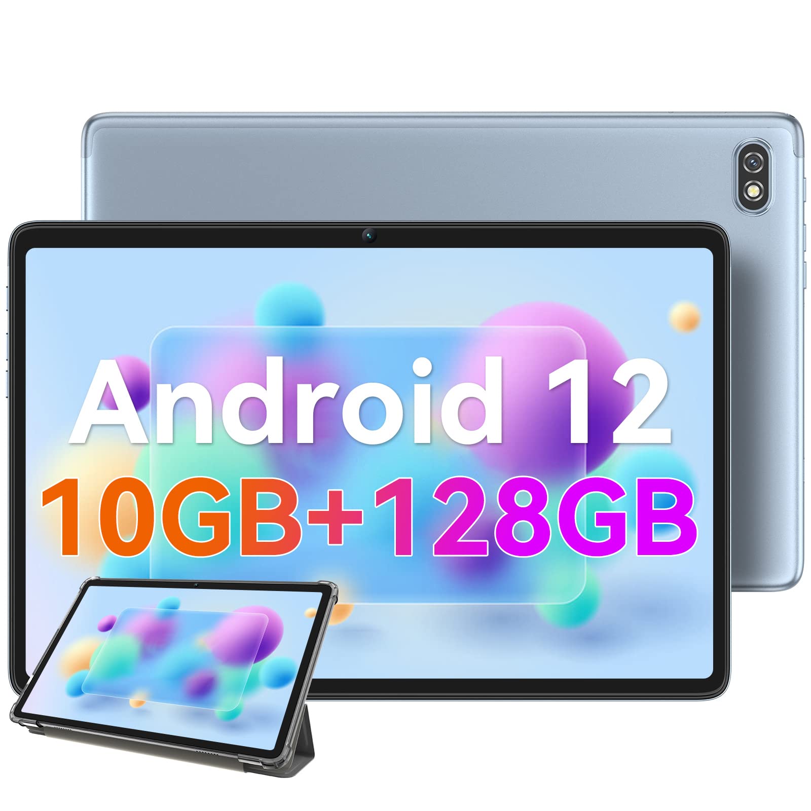 Blackview Tab 7 Pro 10 Inch Android 12 Tablet - 10GB RAM 128GB ROM (Expandable to 1TB), Octa-Core Processor, FHD 1920x1200 IPS Display, 13MP Dual Camera, 5G WiFi, 6580mAh Battery, GPS - Blue | Perfect for Work, Study, Streaming & Gaming