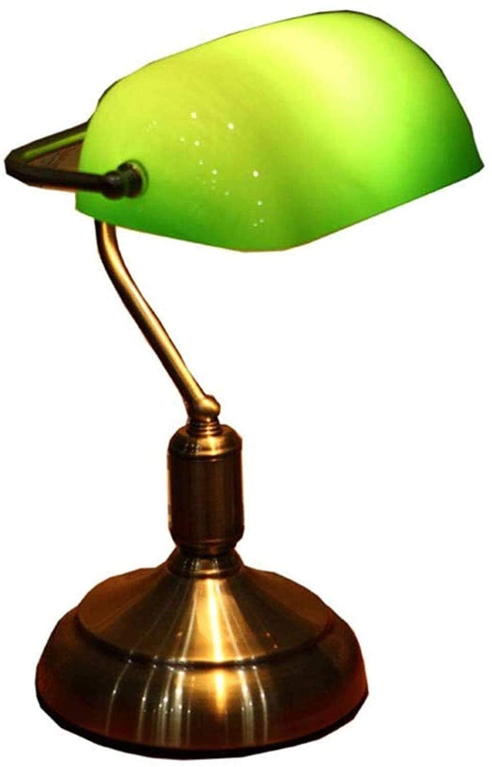 Vintage Green LED Desk Lamp - Adjustable Study Reading Light for Office, Bedroom & Nightstand | Energy-Efficient Task Lighting with Classic Retro Design