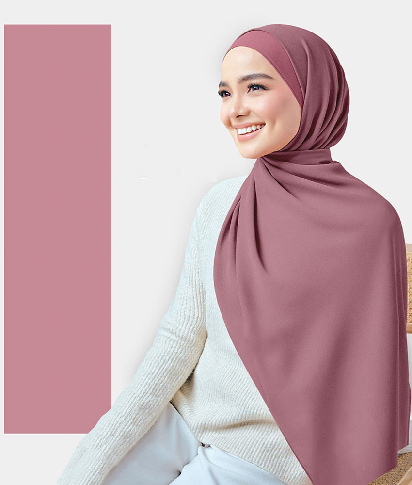 SA13 Candy Cake Color Chiffon Plain Rectangular Hijab Scarf - Lightweight & Breathable for Daily Wear, Work, and Special Occasions