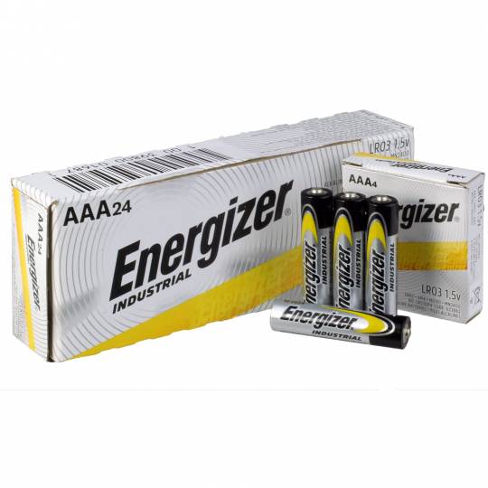 Energizer AAA Batteries 24 Pack - Industrial Alkaline Long-Lasting Power for Toys, Flashlights, Remote Controls & Electronics
