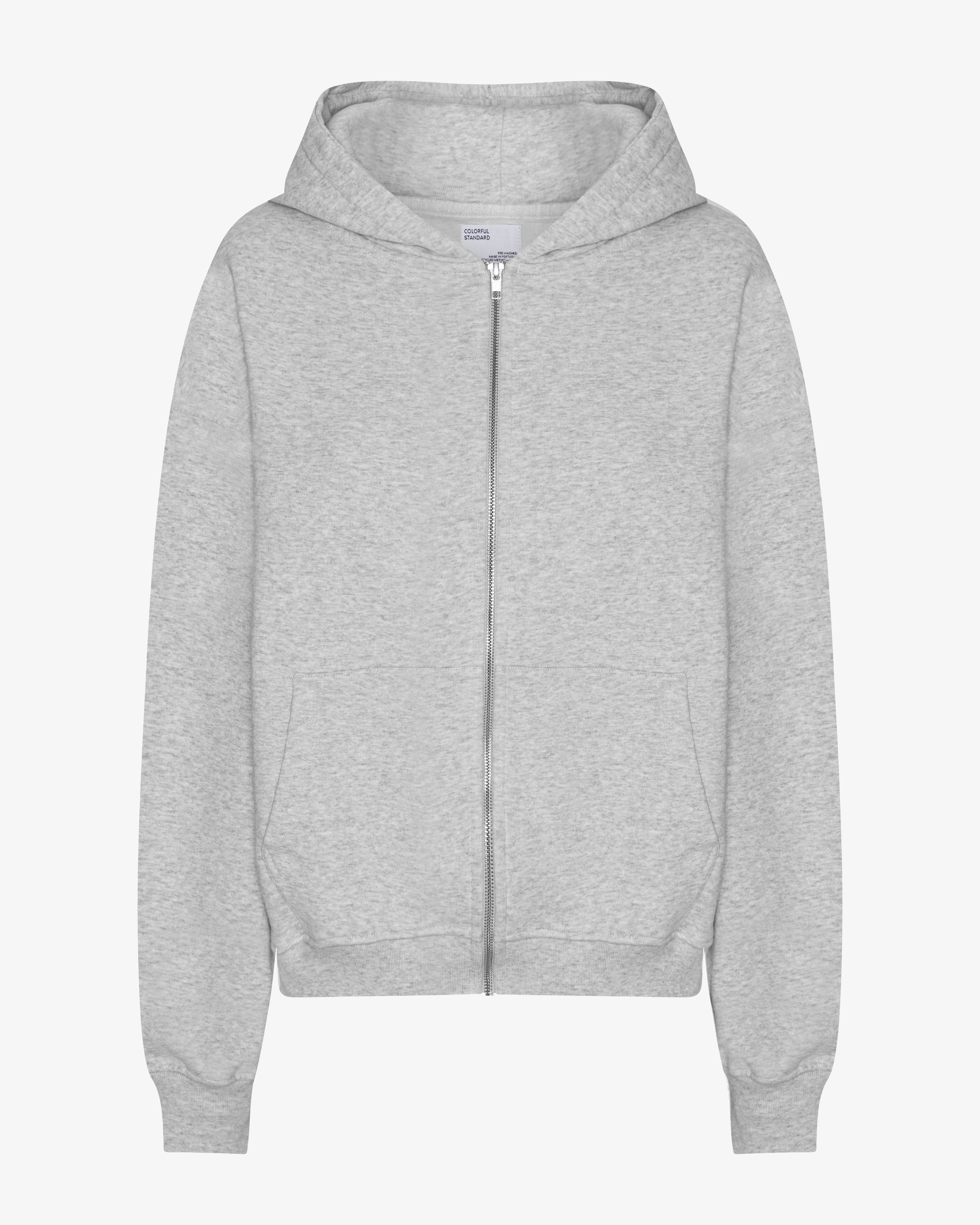 Organic Oversized Zip Hoodie - Snow Melange | Cozy Winter Wear for Men & Women | Perfect for Casual Outfits, Lounging & Outdoor Activities