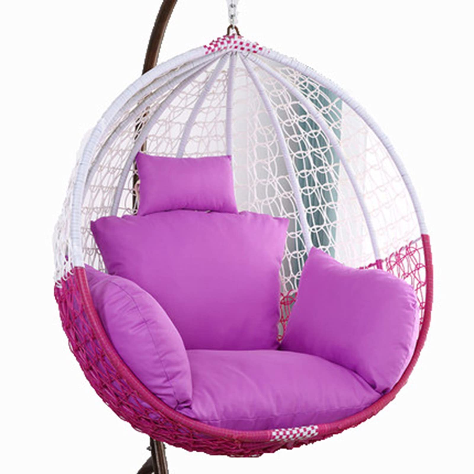 EGOSUN Thickened Hanging Egg Chair Cushion Replacement - Washable Swing Seat Pad for Outdoor Hammock & Basket Chairs (Taro Purple) - Perfect for Patio, Garden, and Relaxation Spaces