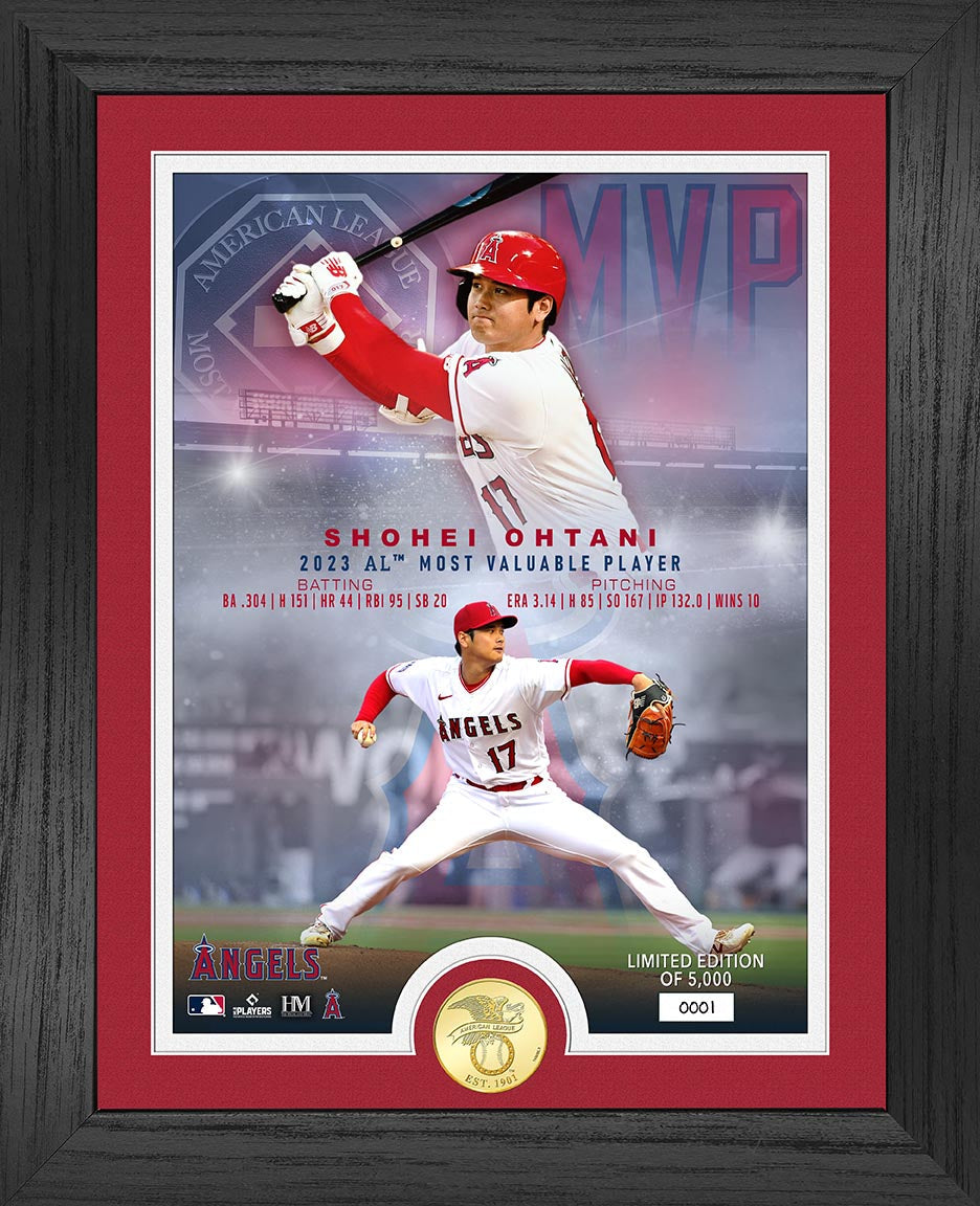 2023 AL MVP Shohei Ohtani Commemorative Bronze Coin with Photo - Limited Edition Collectible for Baseball Fans, Sports Memorabilia Display, and Gift Giving