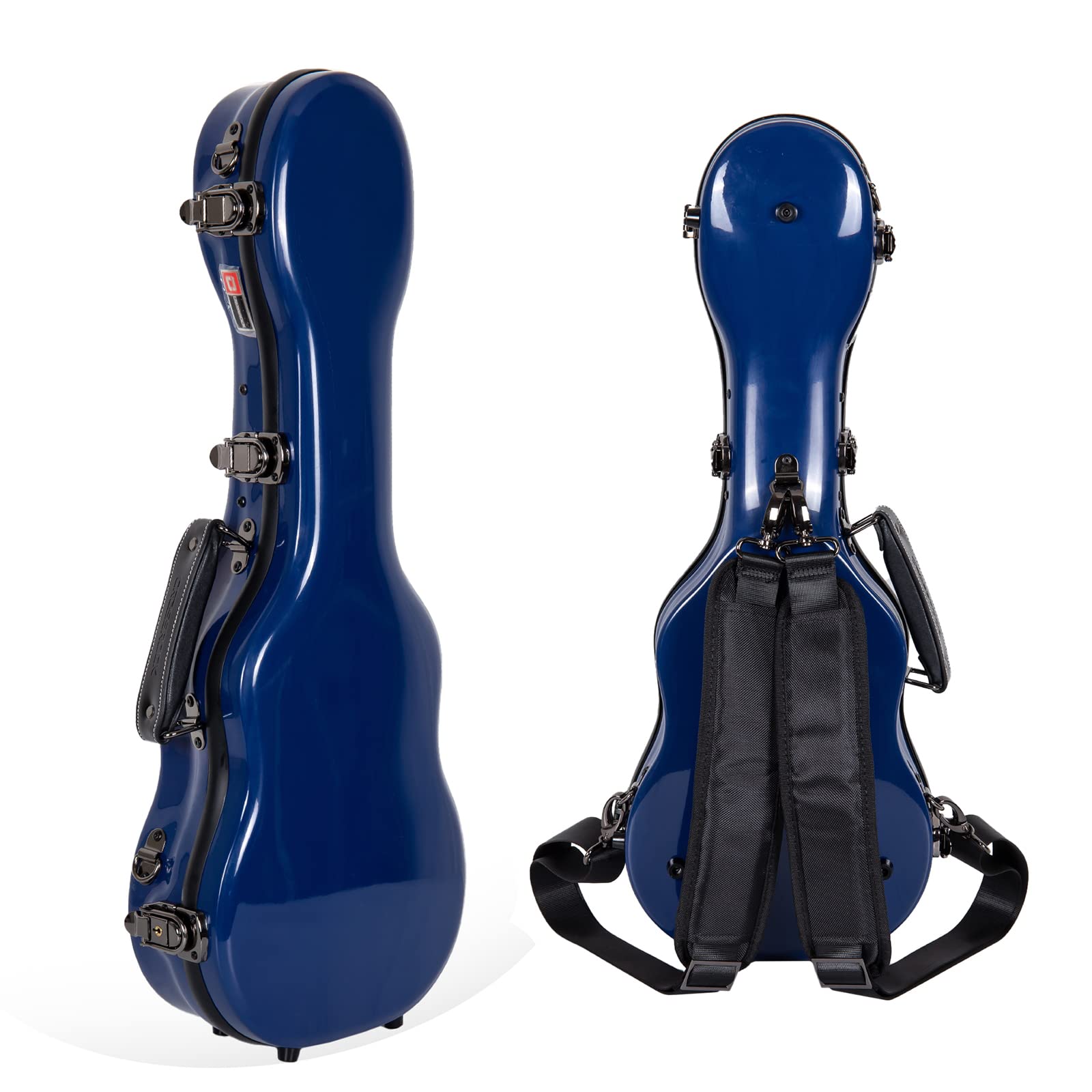 Premium Navy Blue Fiberglass Concert Ukulele Case with Thick Padding - Durable Hardshell Protection for Travel & Performance | Perfect for Musicians, Beginners & Professional Players