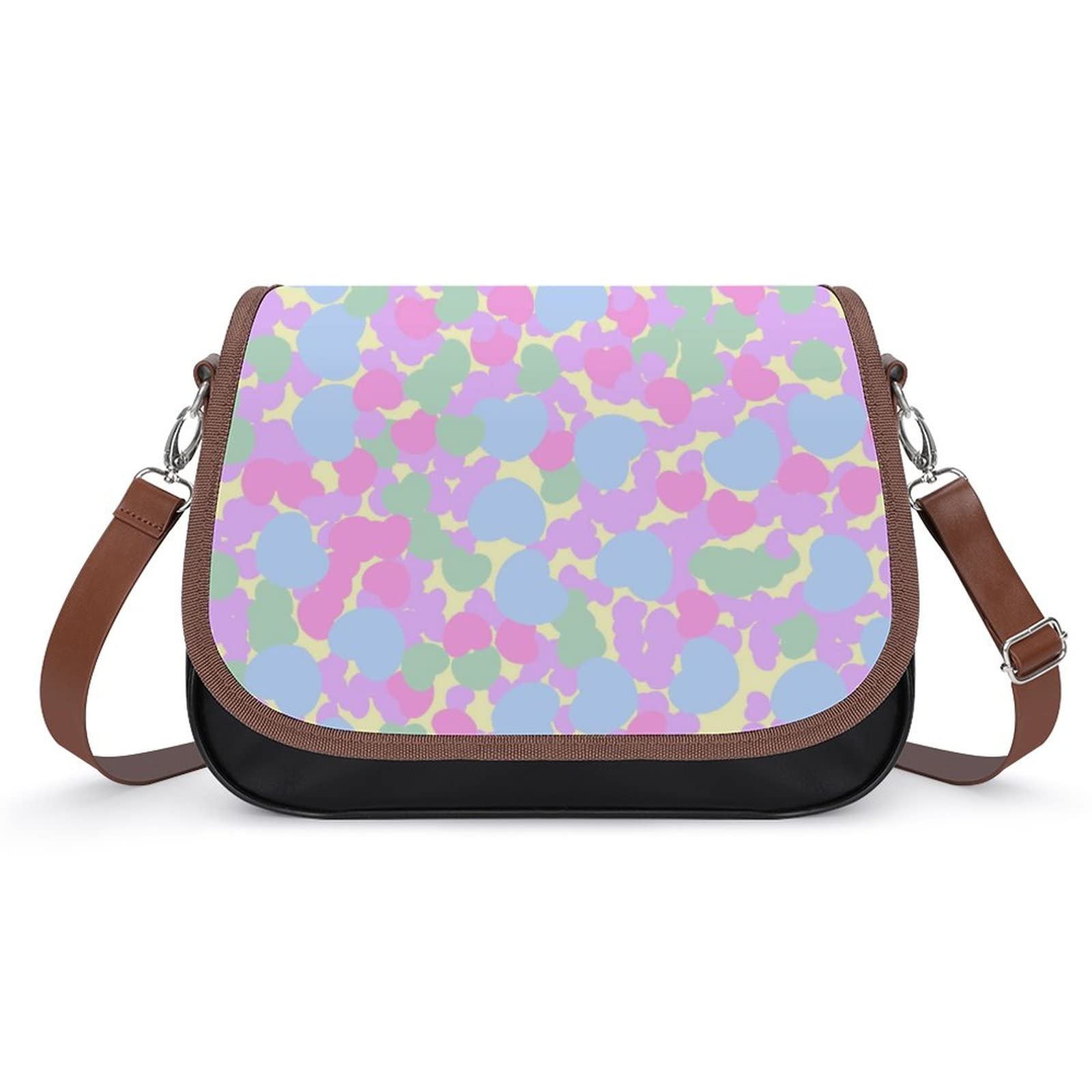 Stylish Women's Crossbody Shoulder Bag - Genuine Leather Satchel with Heart Pattern for Everyday Use | Perfect for Work, Travel & Shopping