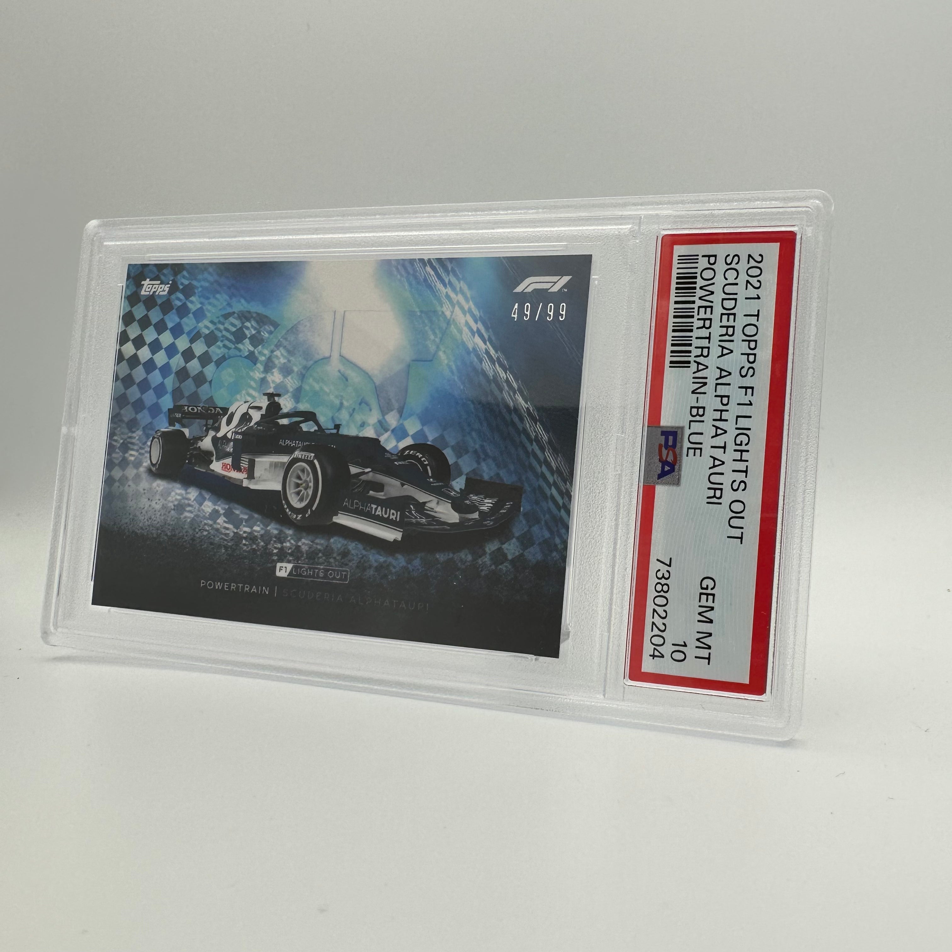 PSA 10 Graded 49/99 Scuderia AlphaTauri Powertrain Blue Racing Card - Perfect for Collectors, Sports Memorabilia & F1 Racing Fans