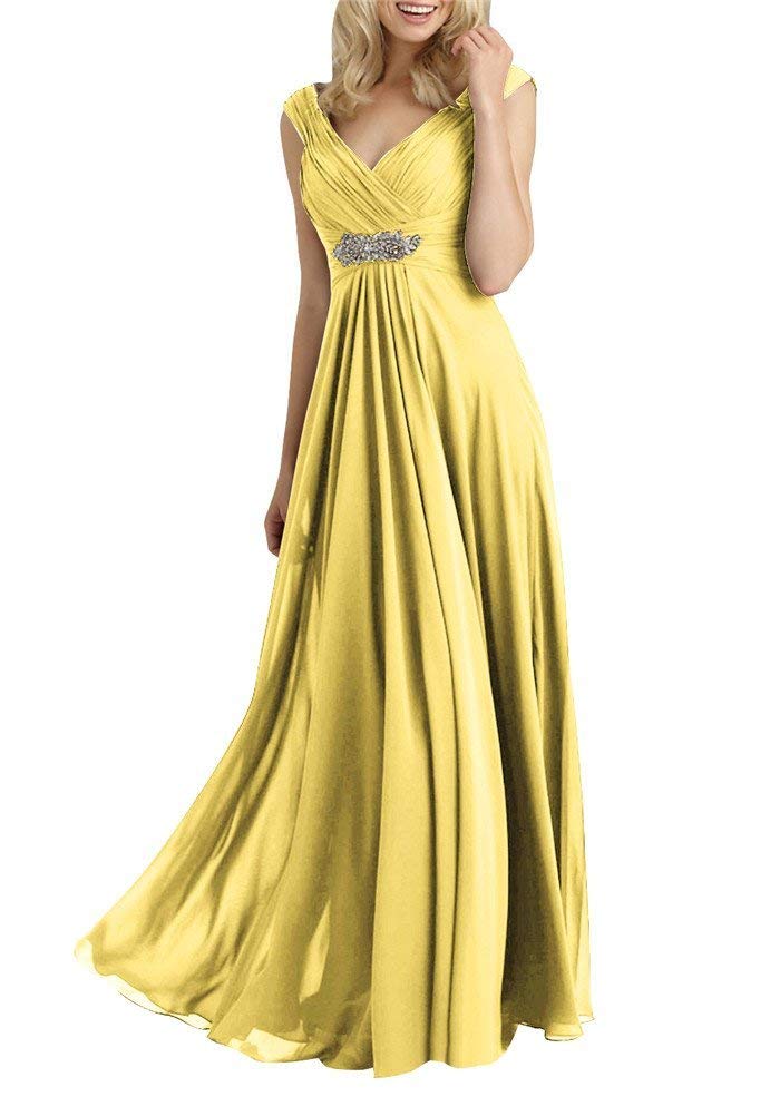 Elegant Mother of The Bride Dresses - Long Formal Evening Gowns with V-Neck for Weddings & Special Occasions | Perfect for Bridesmaids, Receptions & Black Tie Events