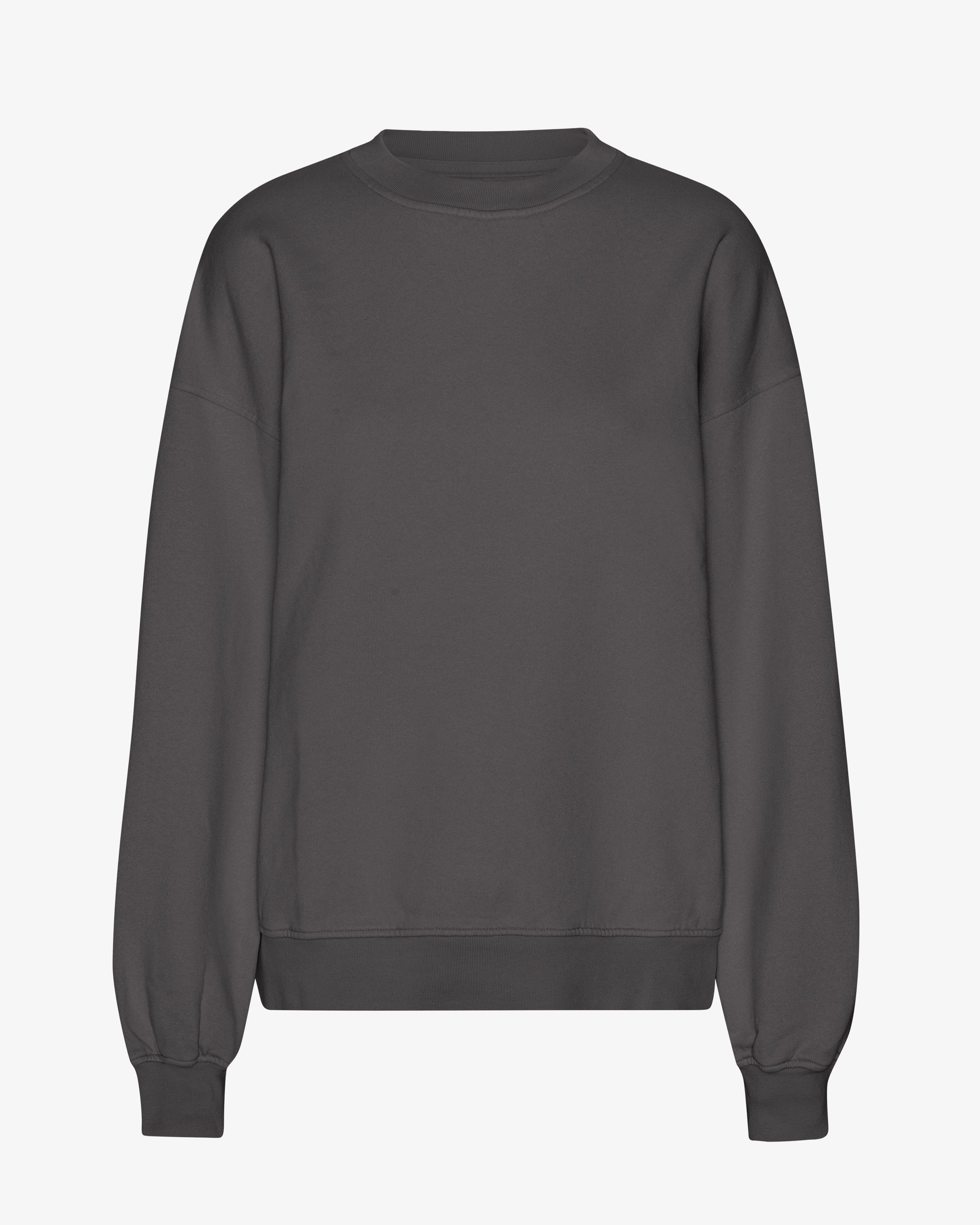 Organic Oversized Crewneck Sweatshirt for Women - Soft & Comfortable Lava Grey Pullover - Perfect for Casual Wear, Lounge & Street Style