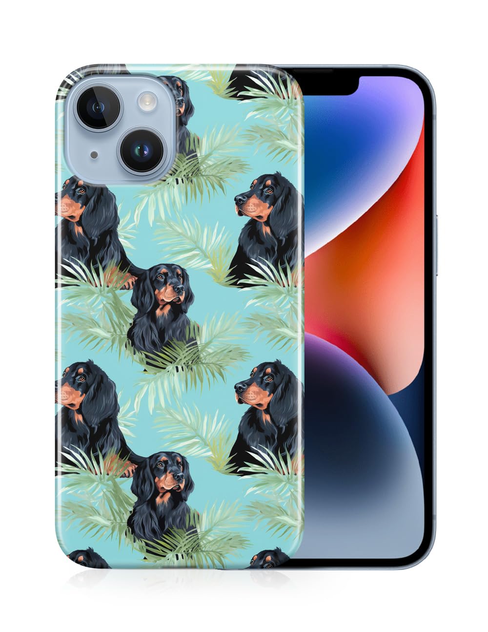 Cute Gordon Setter Puppy Dog Pattern Polycarbonate Phone Case for Apple iPhone 14 - Durable Protective Cover with Scratch Resistance, Perfect for Daily Use, Outdoor Activities and Pet Lovers