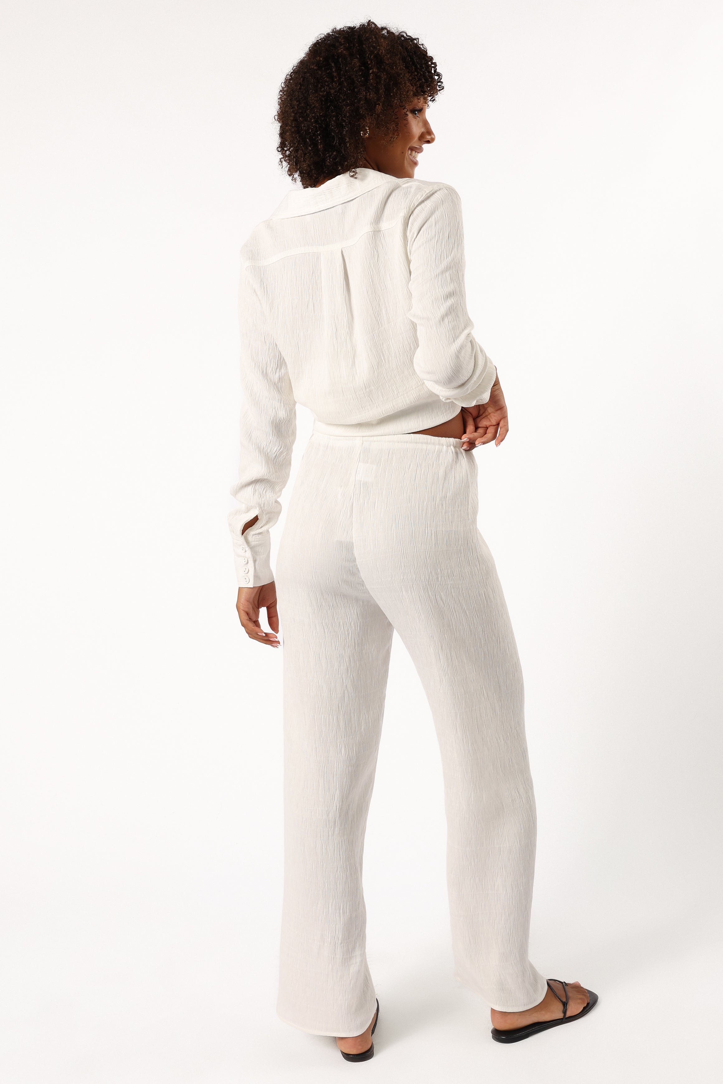 Allyse Women's White Pants - Comfortable & Stylish Casual Trousers for Work, Travel & Everyday Wear