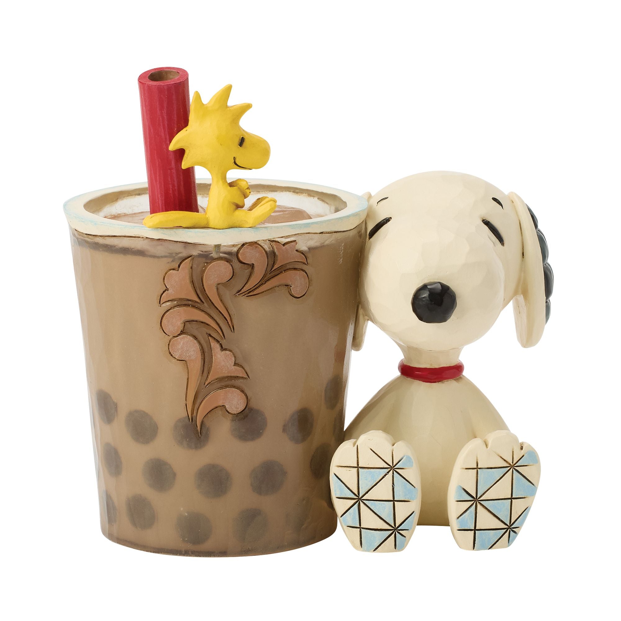 Snoopy and Woodstock Boba Tea Plush Toy - Cute Cartoon Character Stuffed Animal for Kids & Collectors - Perfect for Gifts, Room Decor, and Anime Fans