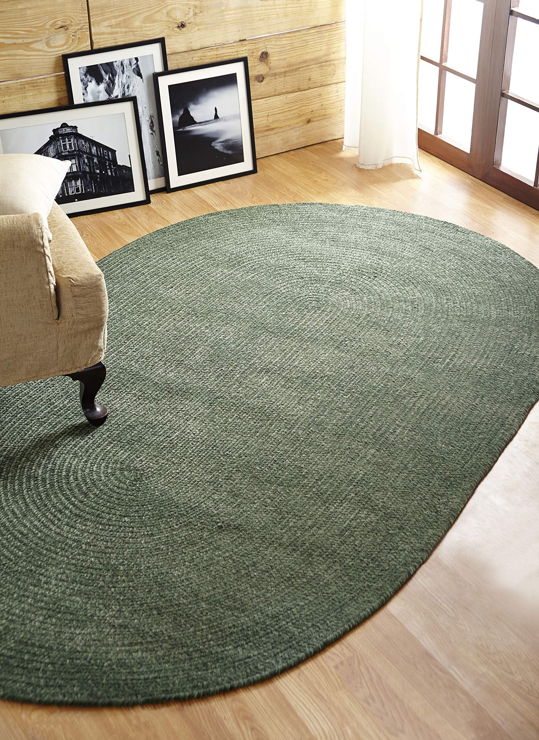 Better Trends Chenille Solid Braid Collection - Durable Stain-Resistant Reversible Indoor Area Rug 100% Polyester, 60