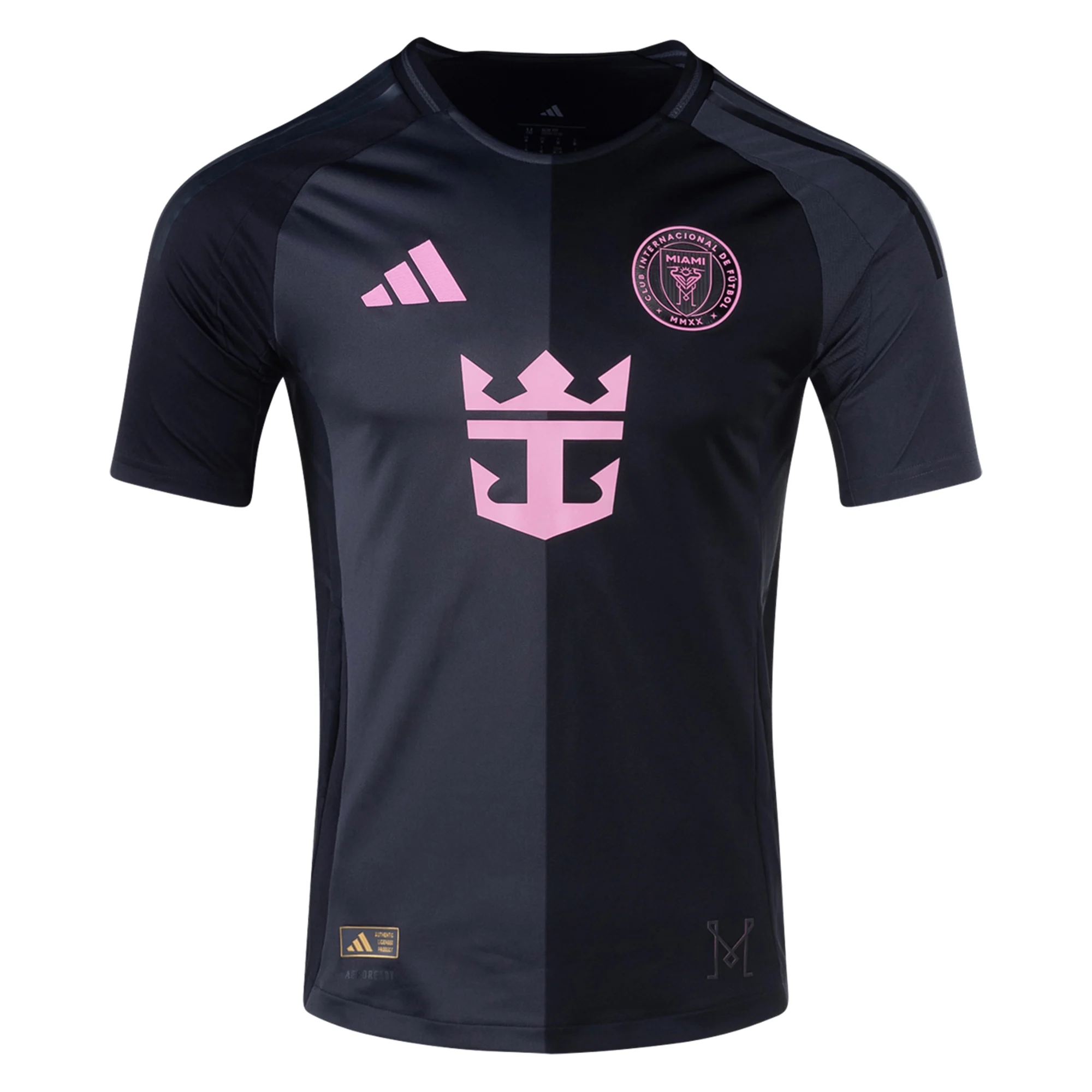 Adidas Inter Miami Lionel Messi Authentic Away Jersey 25/26 - Black & Pink Soccer Shirt with Name & Number - Perfect for Matchdays, Fan Events & Soccer Training