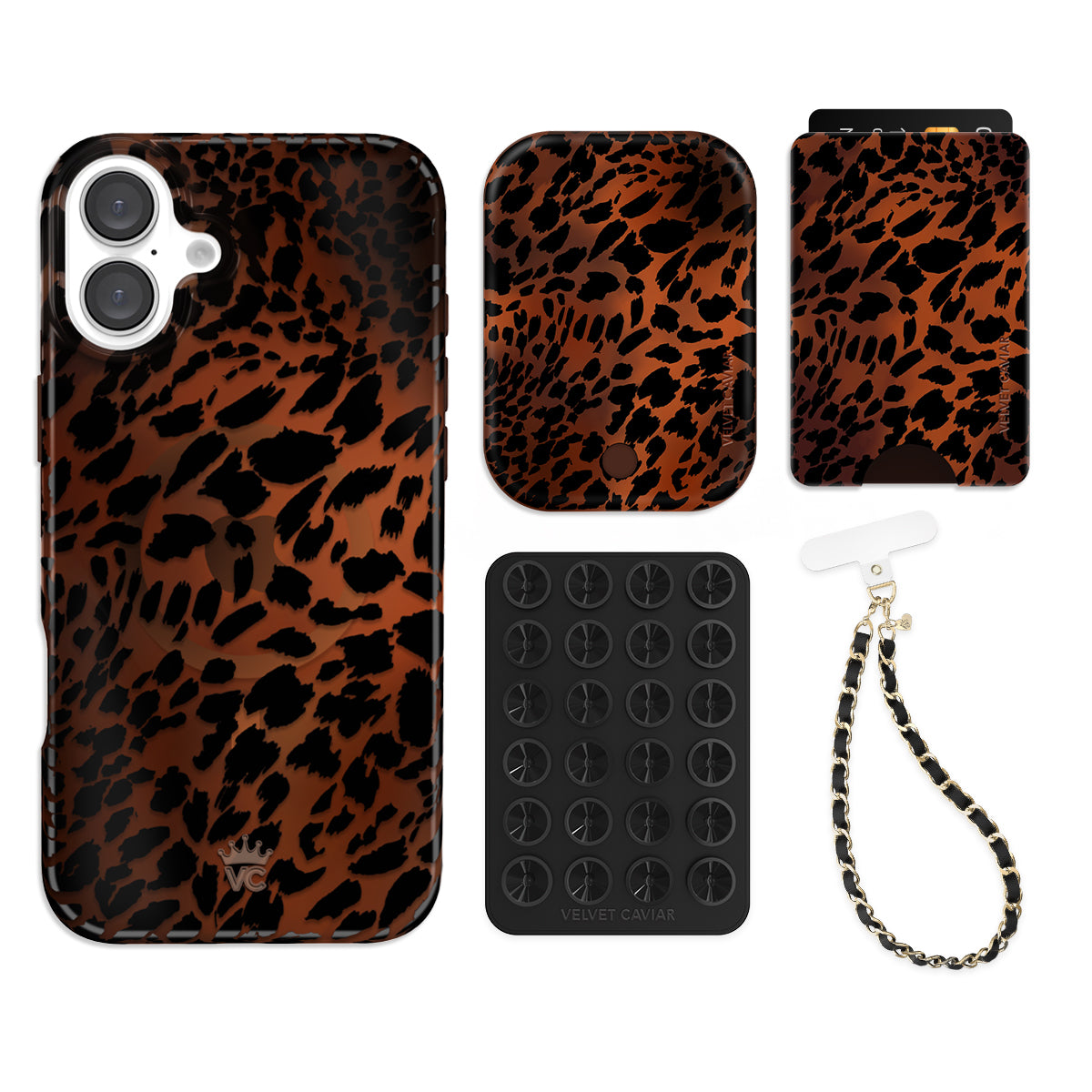 Leopard Print iPhone Wallet Case with Card Holder - Slim Protective Phone Cover for iPhone 13/14/15 Pro Max - Perfect for Travel, Shopping & Everyday Use