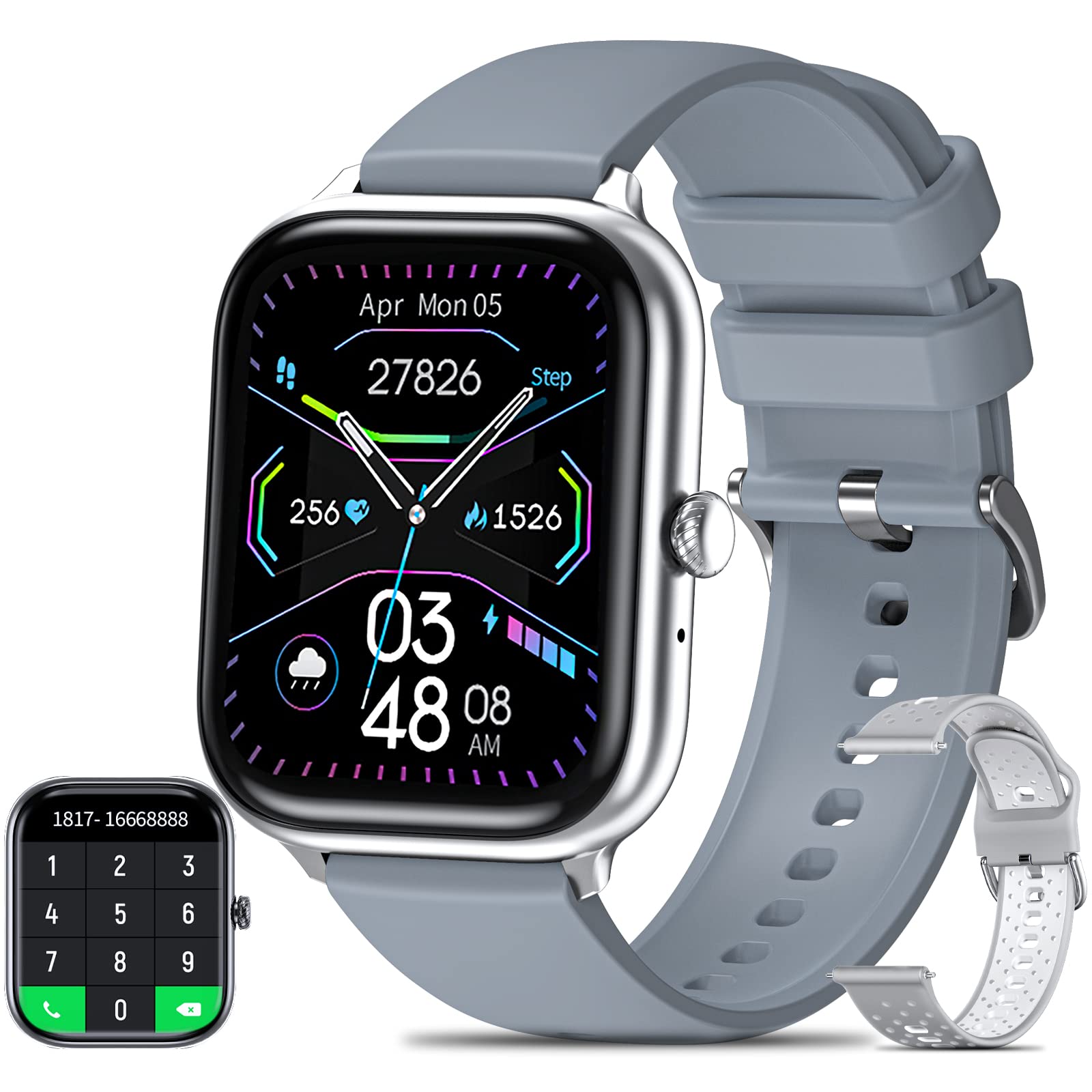 OUFUNI Smart Watch with Call Function, 1.75