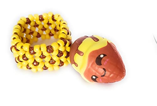 Kawaii Ice Cream Cone Squishy Kandi Cuff - Soft Stress Relief Toy for Kids & Adults - Perfect for Anxiety Relief, Party Favors, and Kawaii Fashion Accessories