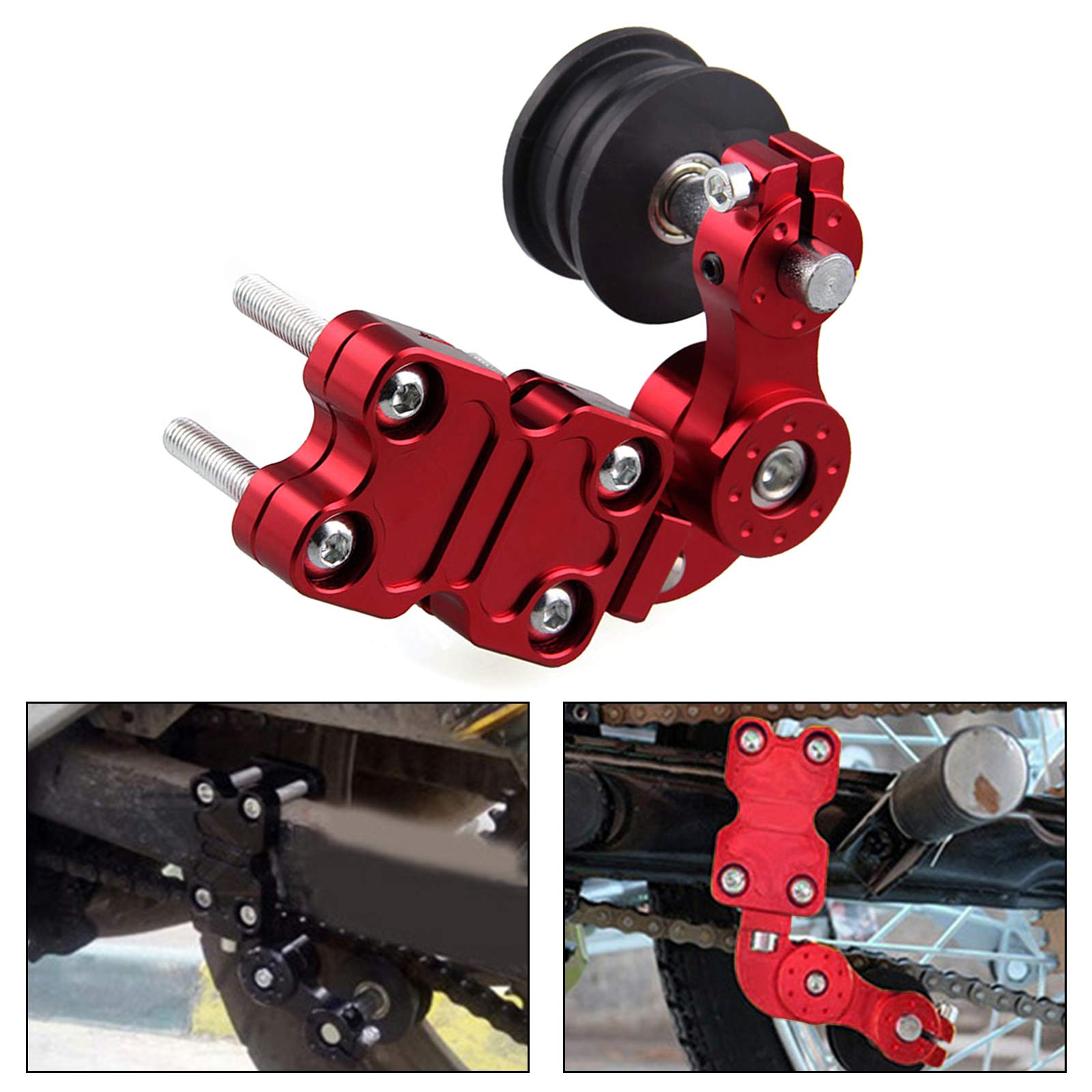 Universal Motorcycle Chain Tensioner Bolt-on Roller Tool - for Easy Bike Maintenance