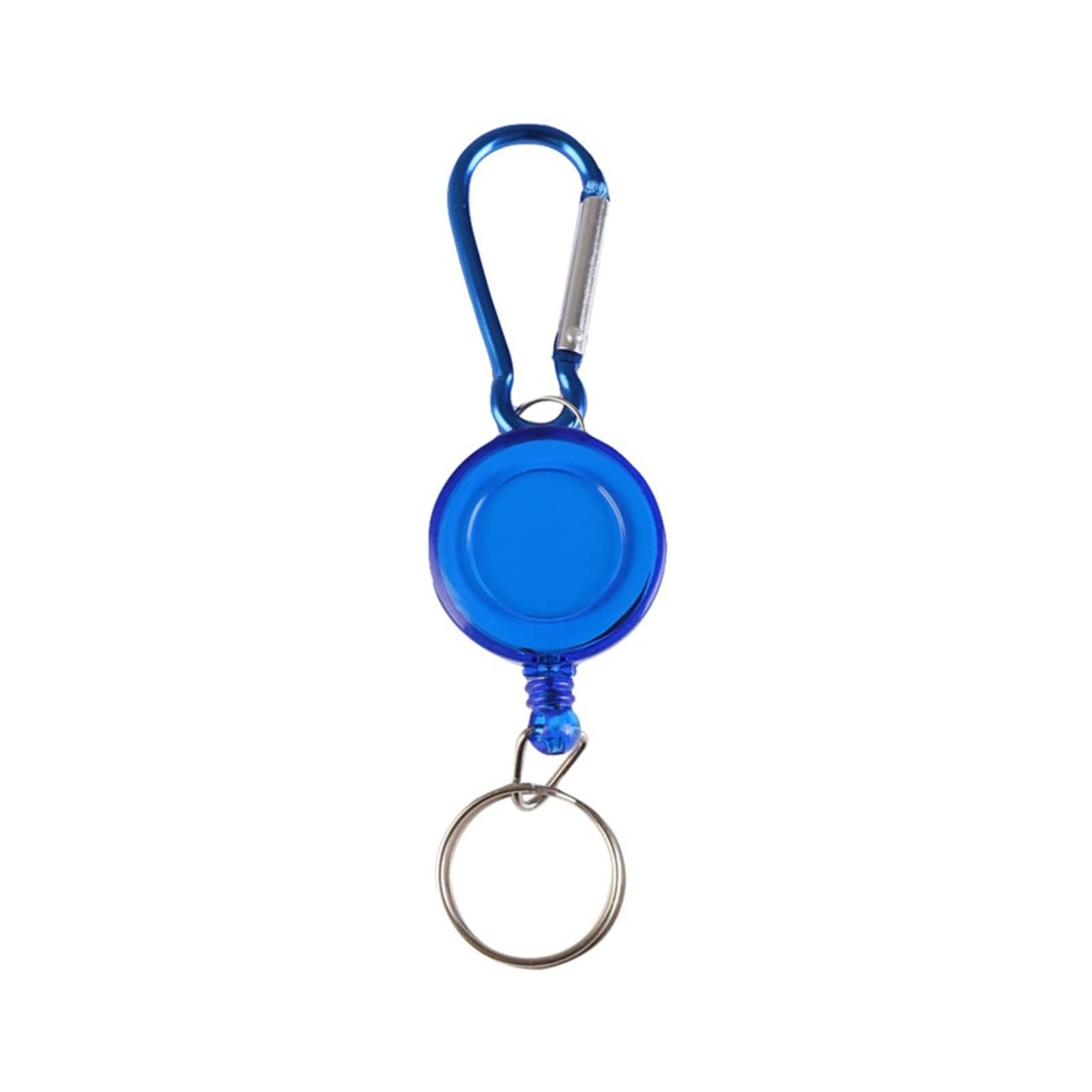 **SongZhi Retractable Fishing Tape Measure with Carabiner Clip - Portable Keychain Tool for Fly Fishing, Badge Holder, Outdoor Activities (Blue)**