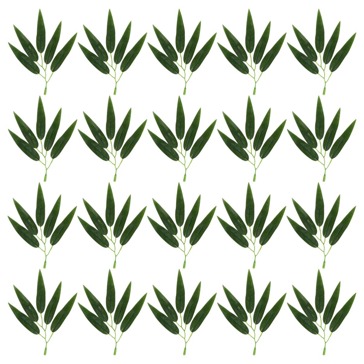 50Pcs Artificial Bamboo Leaves - Fake Green Plants for Home Decor, Office & Restaurant - Realistic Dark Green Simulation Foliage (Perfect for Table Centerpieces, Wall Decor & Wedding Arrangements)