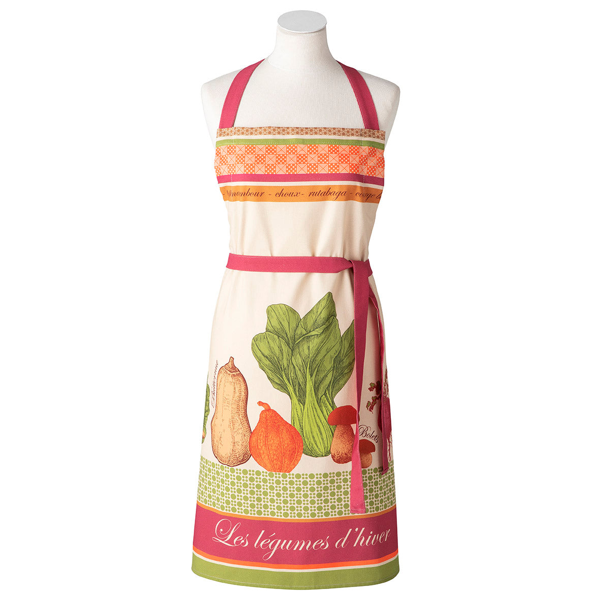 Winter Vegetables (Legumes d'Hiver) Cotton Kitchen Apron by Coucke - Perfect for Cooking, Baking & Holiday Gift Giving
