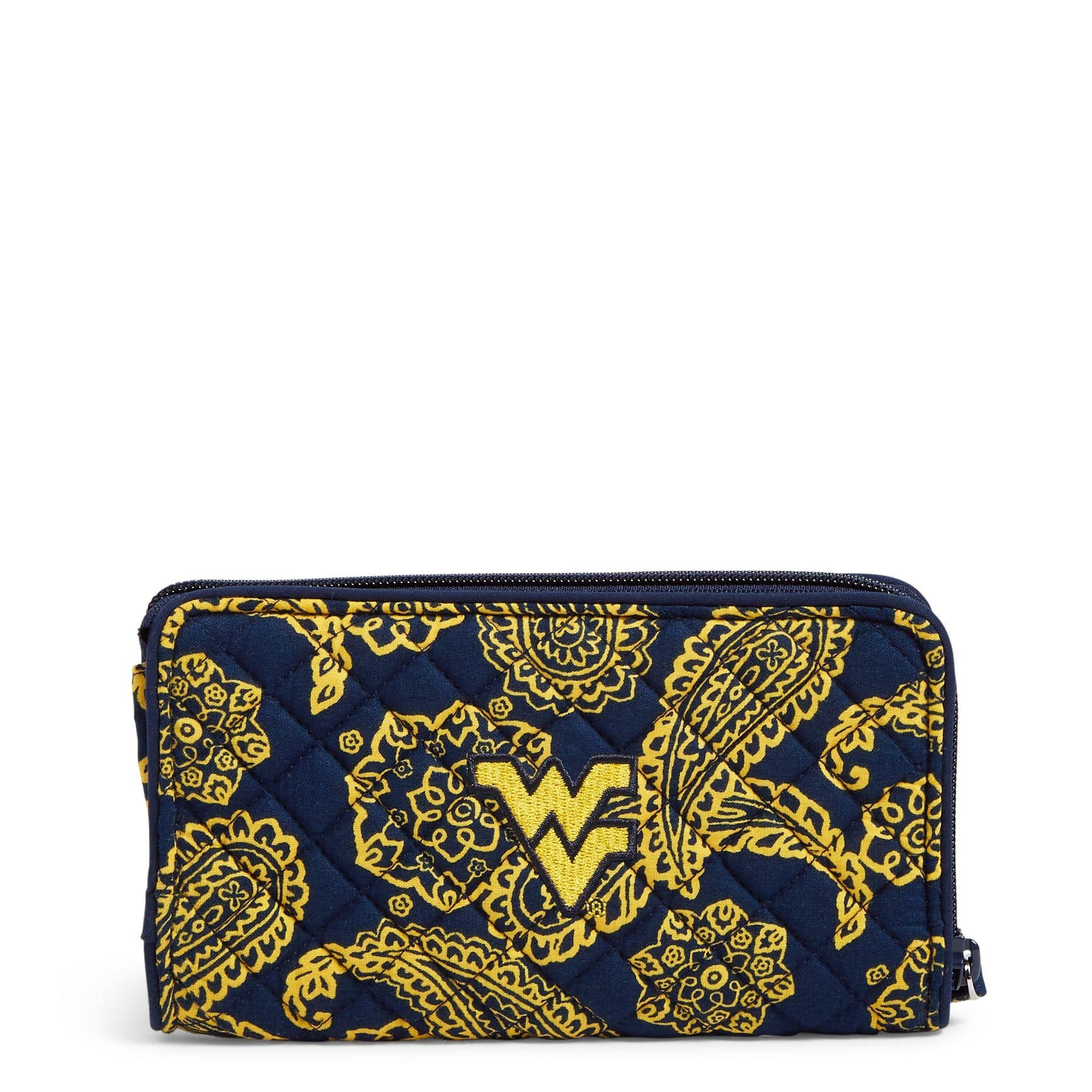 Collegiate RFID Blocking Front Zip Wristlet Wallet - Secure Credit Card Holder for Campus, Travel & Daily Use