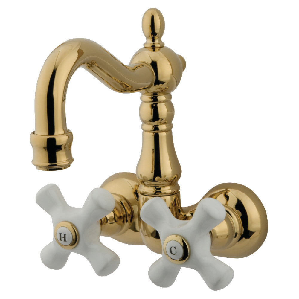 Kingston Brass CC1079T2 Vintage 3-3/8 Inch Wall Mount Tub Faucet - Classic Bathroom Fixture for Traditional & Farmhouse Style Homes