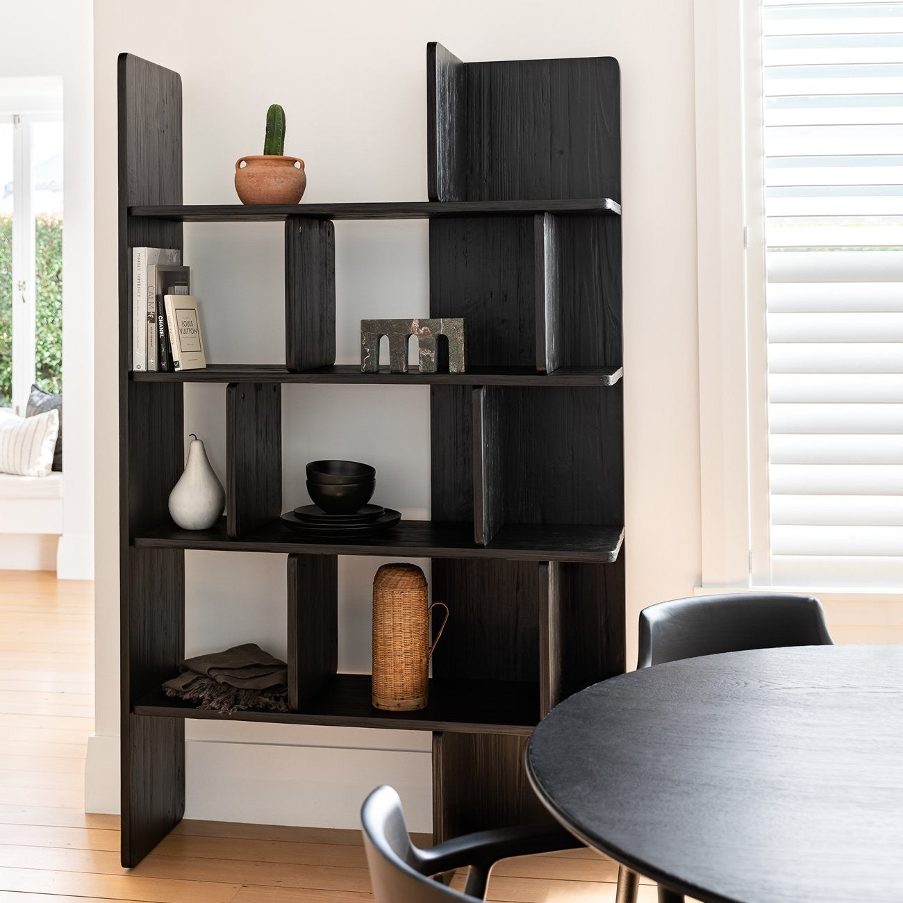 Reyes Black Metal Shelving Unit - Heavy Duty Storage Shelf for Garage, Closet & Office Organization