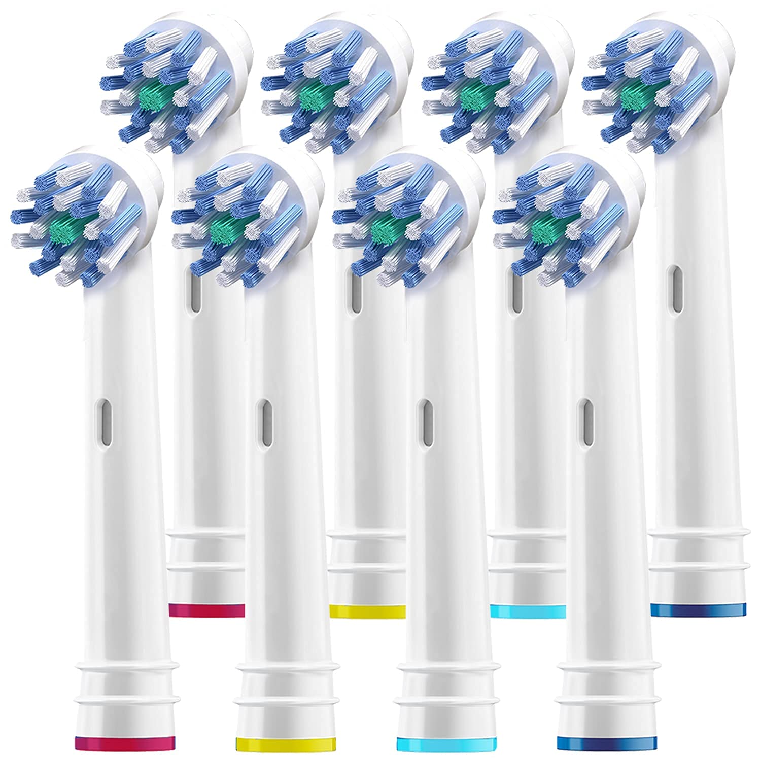 Oral-B Replacement Toothbrush Heads 8 Pack - Compatible with Oral-B Braun Electric Toothbrushes, Fits Pro 1000, Action, Floss, Kids Clean - Soft Bristles for Gentle Cleaning - Perfect for Family Oral Care & Travel