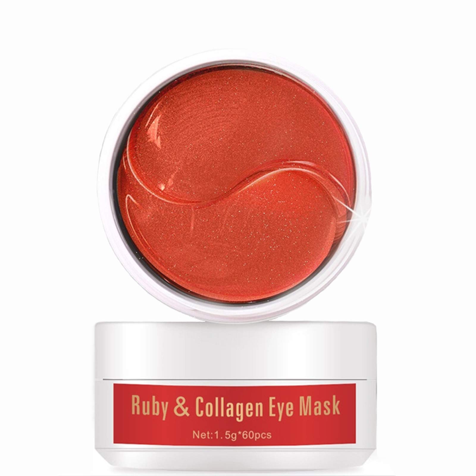 AICHUN BEAUTY 30 Pairs Collagen Eye Mask Patches - Hydrogel Under Eye Pads for Wrinkles, Dark Circles & Puffiness - Hydrating & Moisturizing Skin Care Treatment - Perfect for Night Routine & Travel Skincare (Ruby)