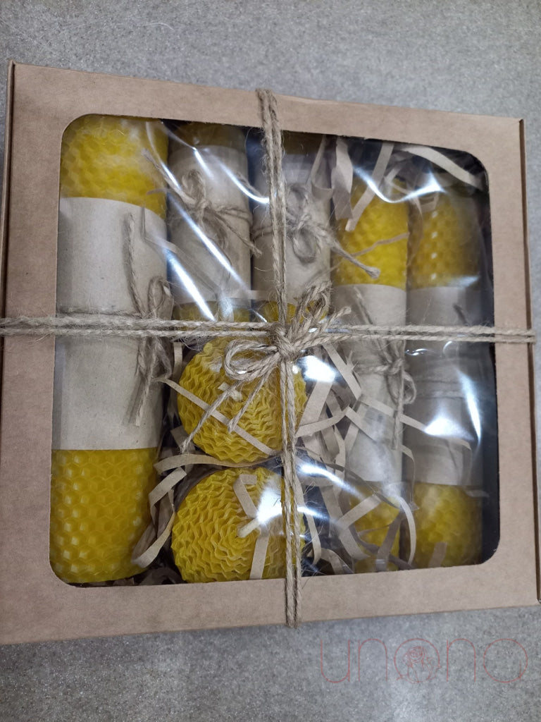 Premium Beeswax Candles Set - 100% Natural, Eco-Friendly, Handmade for Home, Spa & Meditation - Long Lasting Scented Candles for Relaxation & Aromatherapy