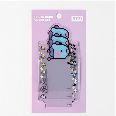 BT21 Photo Card Cover Set - Cute & Durable Protective Sleeves for K-Pop Collectors | Perfect for BTS Merchandise, Photo Albums, and Trading Card Storage