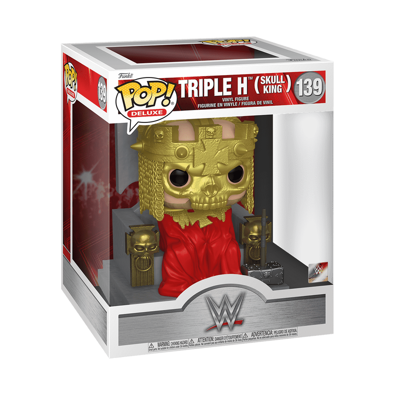 Triple H (Skull King) Funko Pop Deluxe WWE 139 Vinyl Figure with Protector Case - Perfect for WWE Collectors, Display Shelves, and Gift Giving