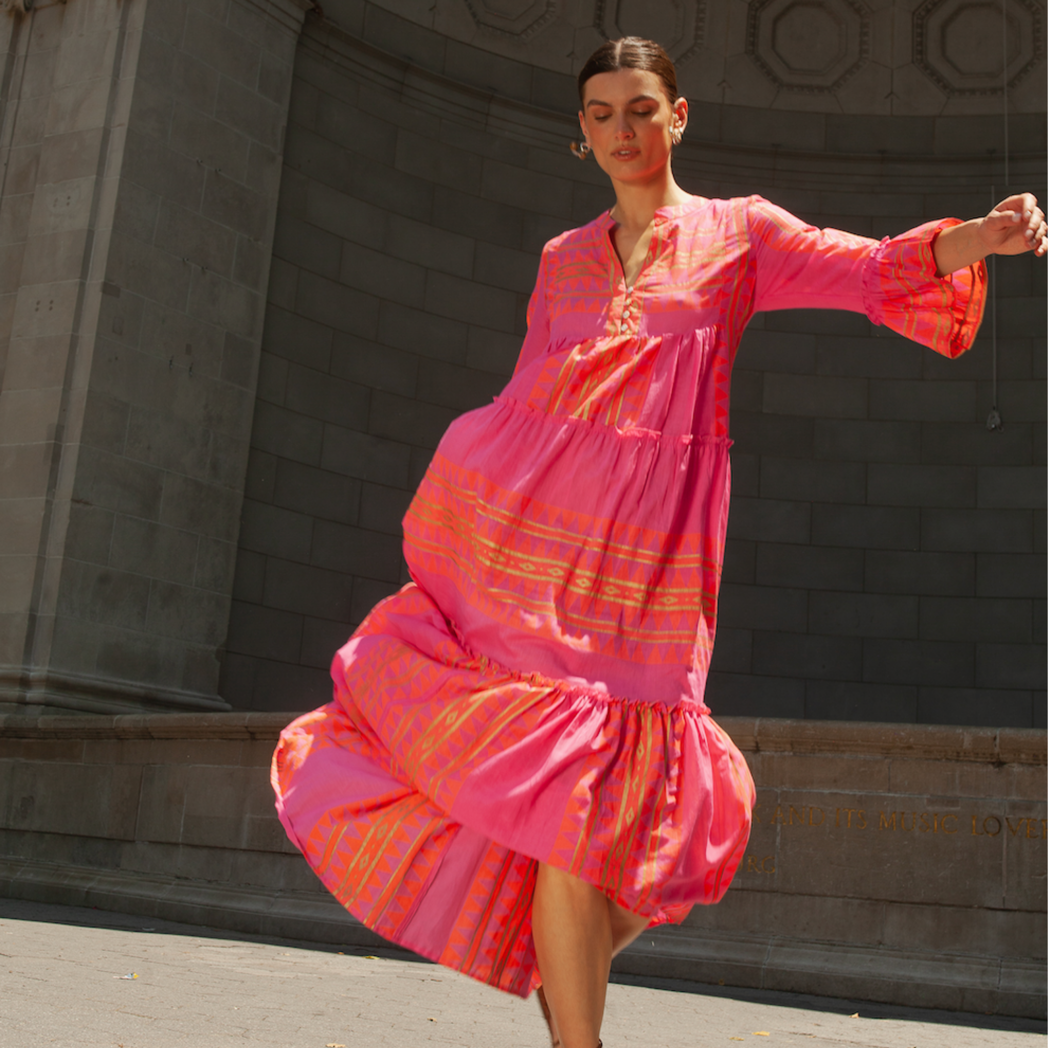 Elegant Fuchsia Catalina Long Dress for Women - Perfect for Weddings, Parties & Special Occasions