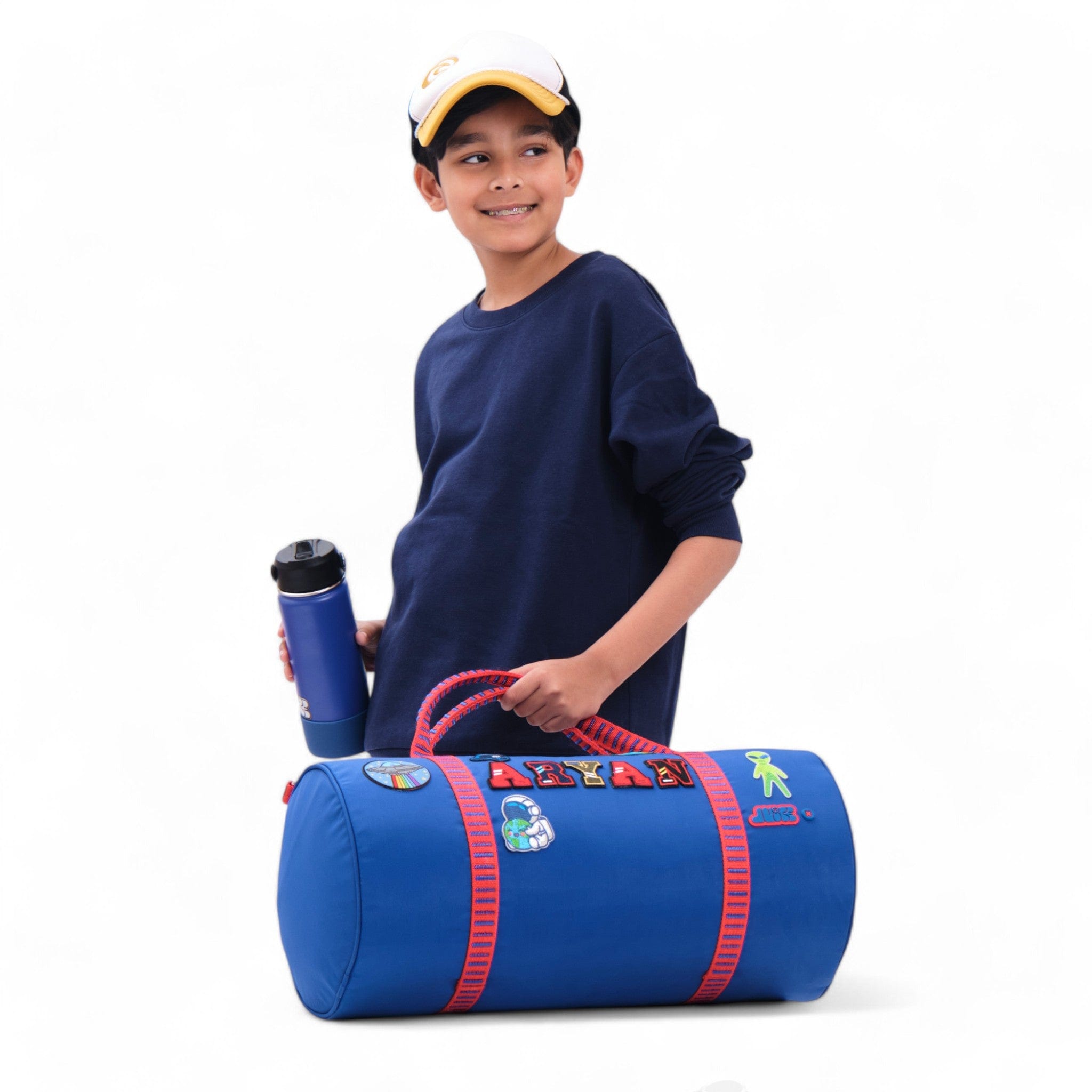 Moji Duffle Bag - Bomba Blue Waterproof Travel Duffel for Gym, Sports & Weekend Getaways | Lightweight Carry-On Luggage with Shoulder Strap