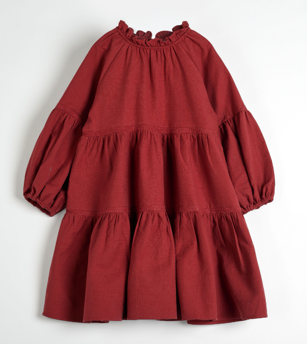 CERA UNA VOLTA MAOLA Dress for Girls (2-12 Years) - Elegant Floral Party Dress for Birthday, Easter & Special Occasions