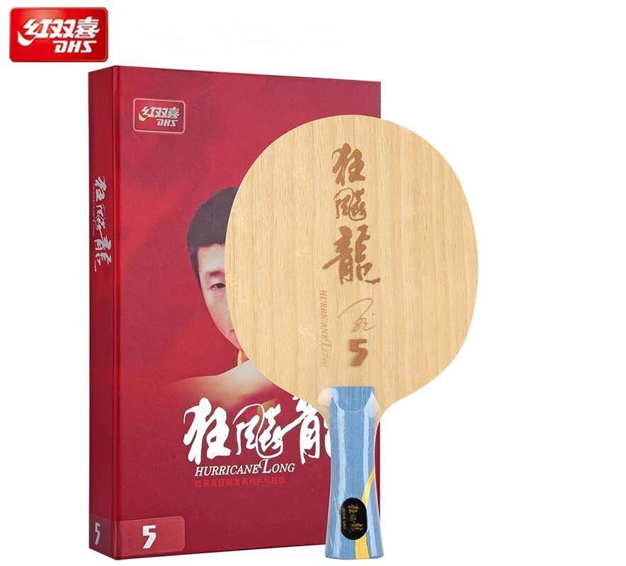 DHS Hurricane Long 5 Shakehand Blade for Table Tennis - FL/ST Handle - Professional Ping Pong Racket for Offensive Players - Perfect for Tournaments & Training Sessions