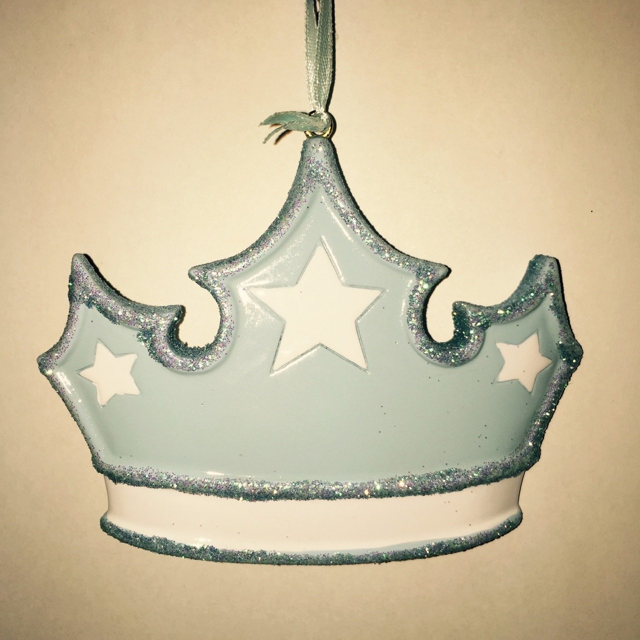 Personalized Prince Crown Ornament - Custom Name Christmas Tree Decor, Royal Birthday Party Favors, Baby Shower Gift for Boys - Perfect for Nursery Decor, First Birthday, and Holiday Celebrations