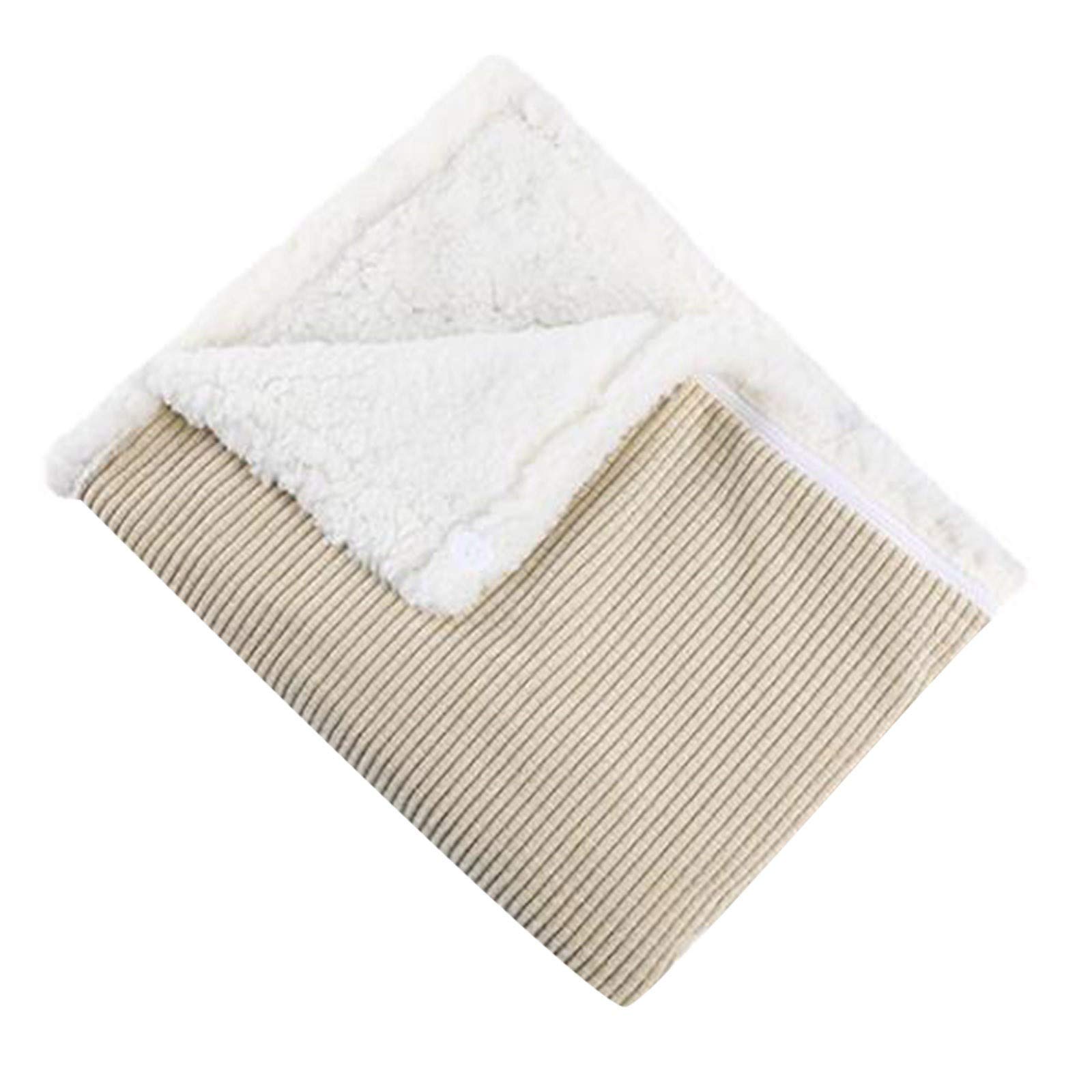 Electric Heated Blanket - Soft & Washable Fleece Throw Blanket for Home, Office & Travel - Cozy & Warm Beige Blanket for Winter, Gifts, Bed, Sofa & Relaxation (One Size)