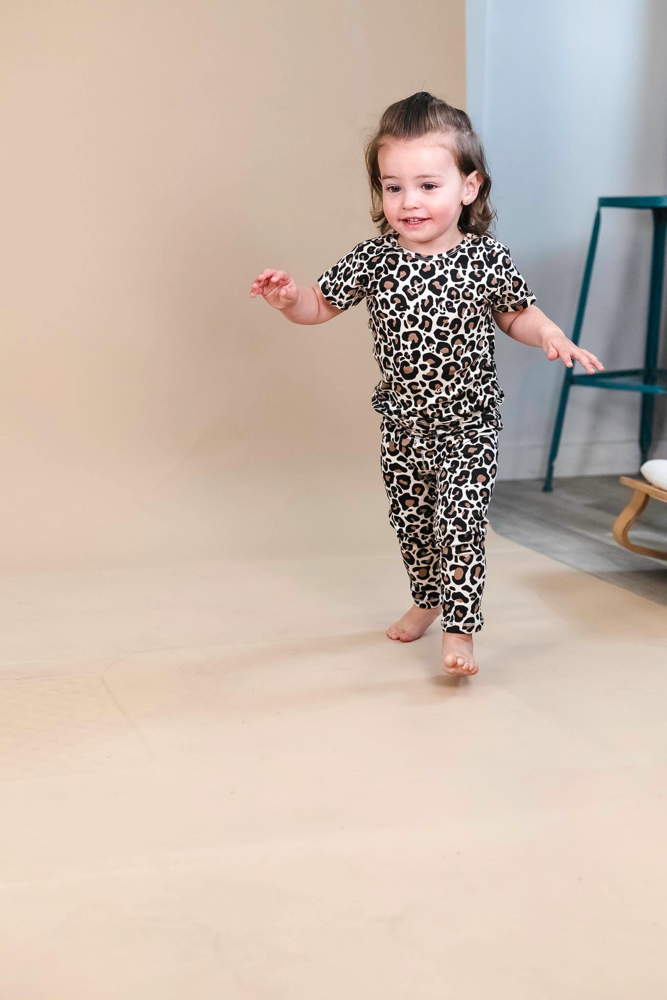 Elvira Jaguar Sand T-Shirt for Toddler Girls - Soft Cotton Comfortable Kids Tee for Playdates, Preschool & Everyday Wear