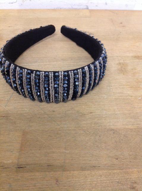 Sparkling Silver & Blue Rhinestone Headband for Women - Elegant Hair Accessory for Weddings, Parties & Special Occasions
