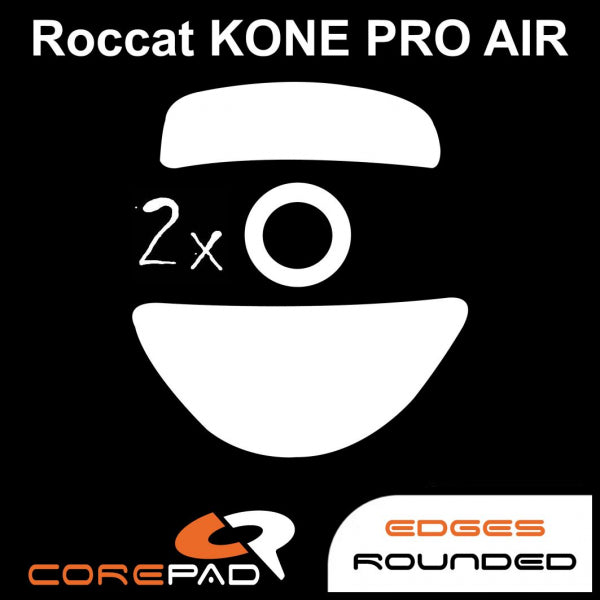 Corepad Skatez Mouse Feet for Roccat Kone Pro & Pro Air - Ultra Smooth Gliding Gaming Mouse Skates - Perfect for FPS, MOBA & Esports Gaming