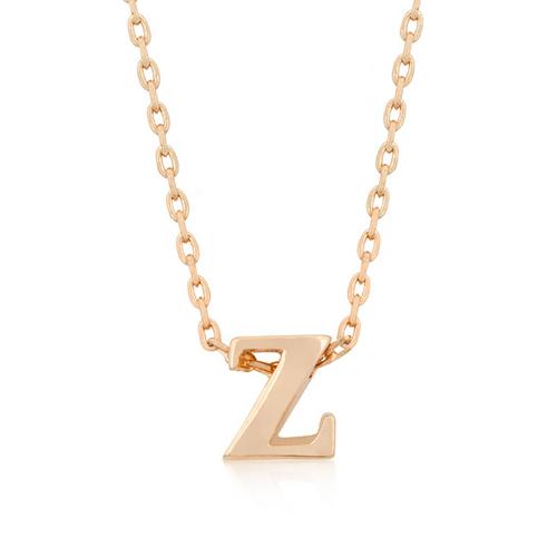 Rose Gold Initial Z Pendant Necklace - Personalized Letter Jewelry Gift for Women & Girls - Perfect for Birthdays, Anniversaries & Special Occasions